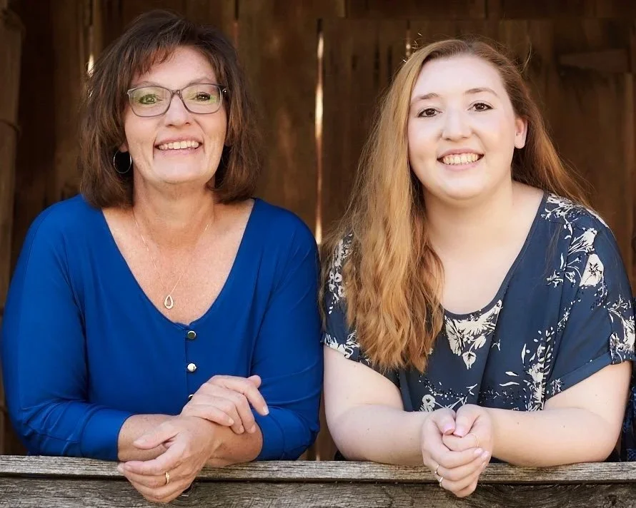 Mother, daughter team. Owners of Fraction Apparel & Home.