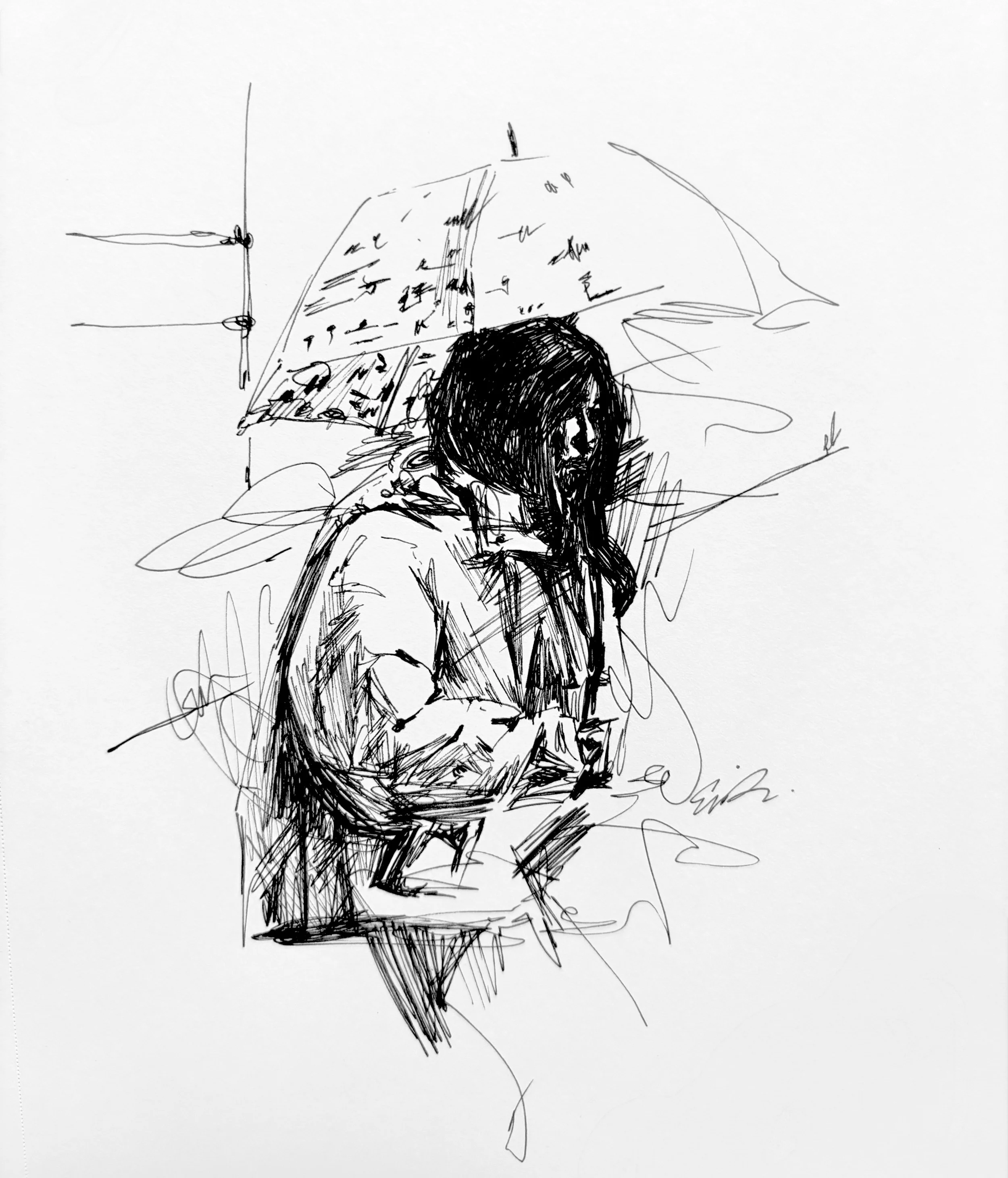 Falling Rain, Tokyo Streets