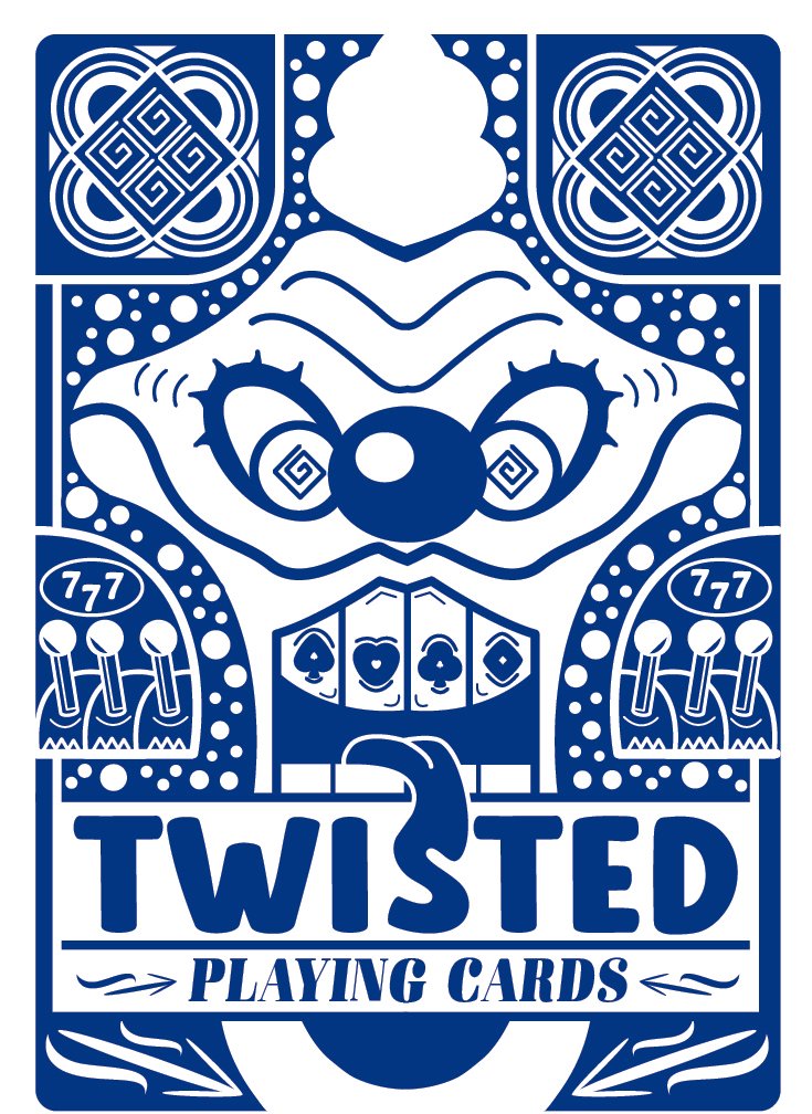 Back of Twisted Playing Cards