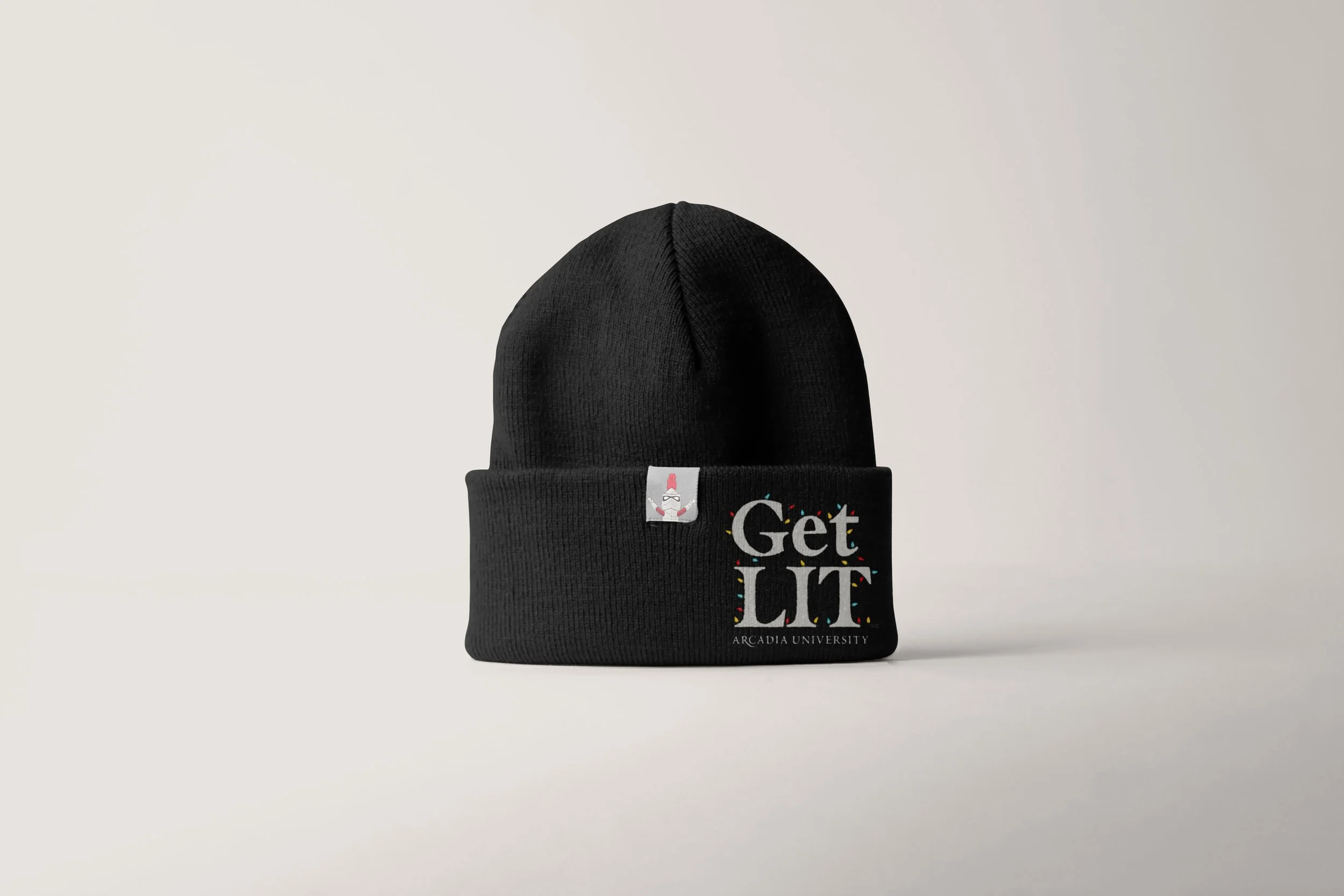 Black Get Lit Beanie Mockup