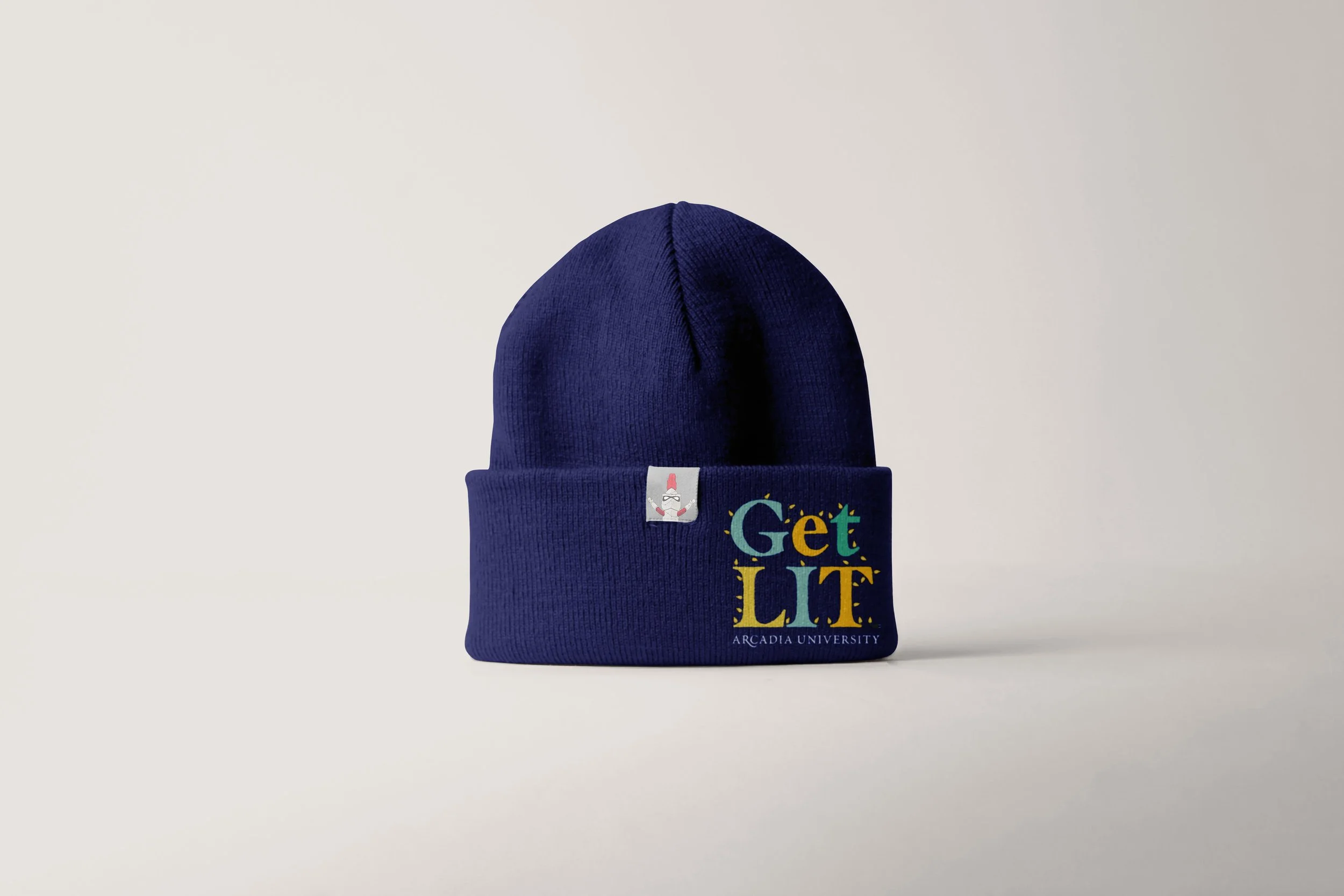 Blue Get Lit Beanie Mockup