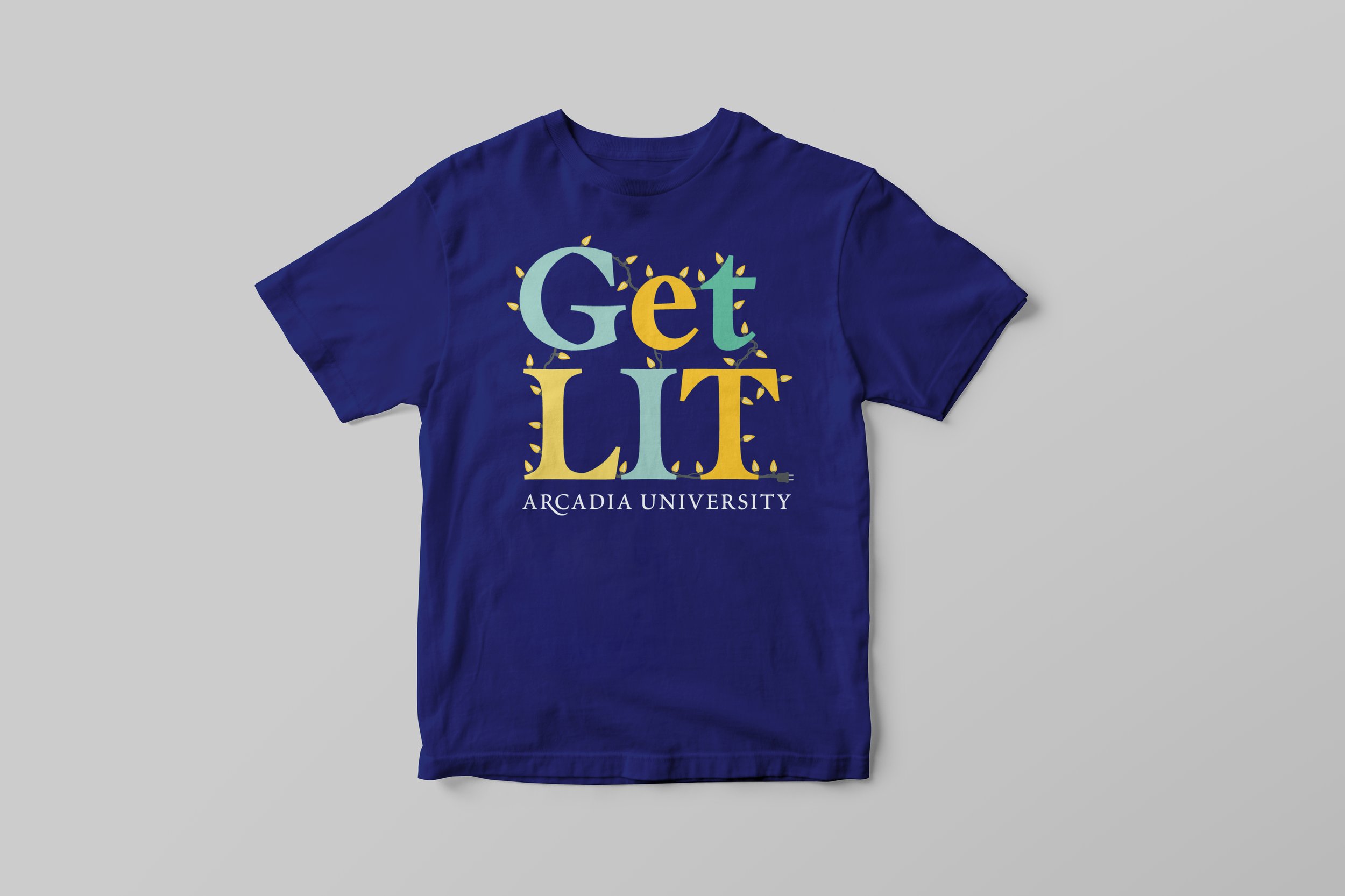 Blue Get Lit T-Shirt Mockup