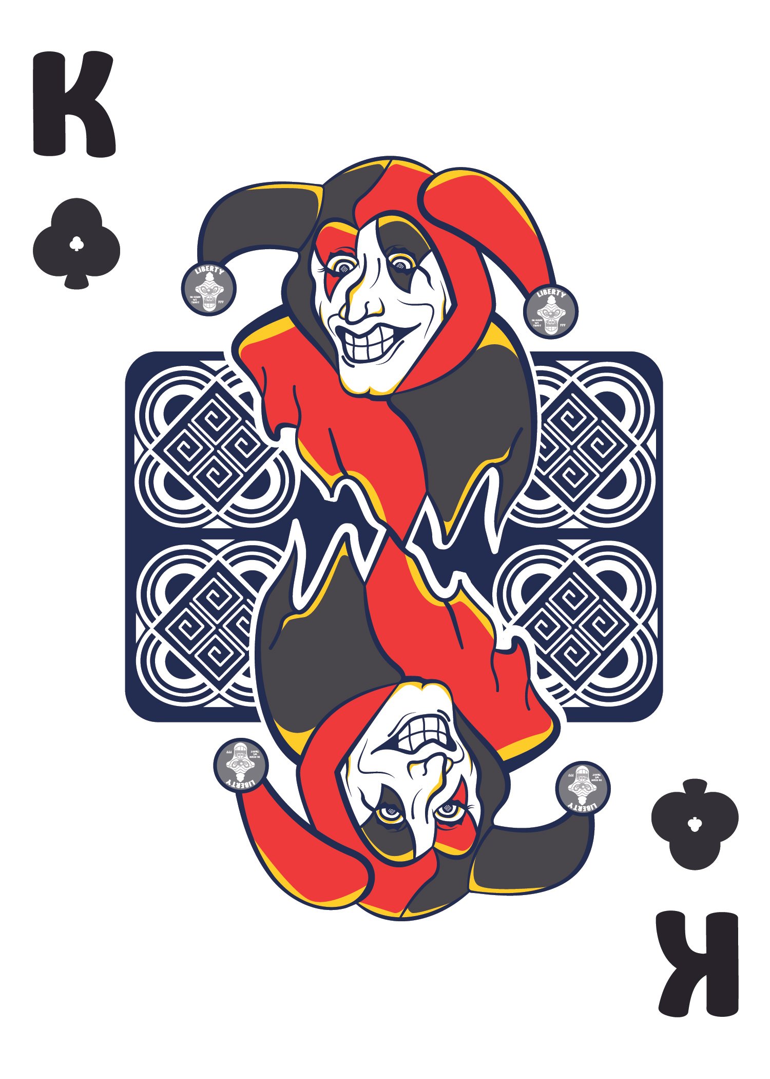 King of Clubs Card Design