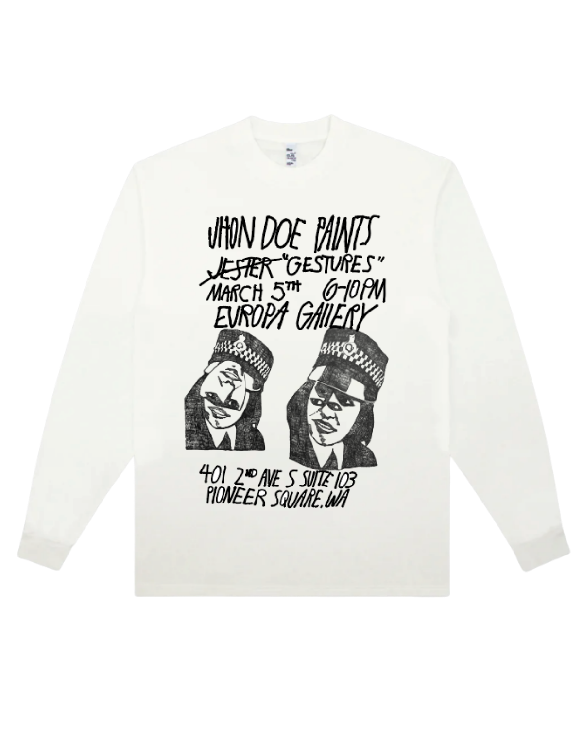 JOHN SARKIS GESTURES LONG SLEEVE T
