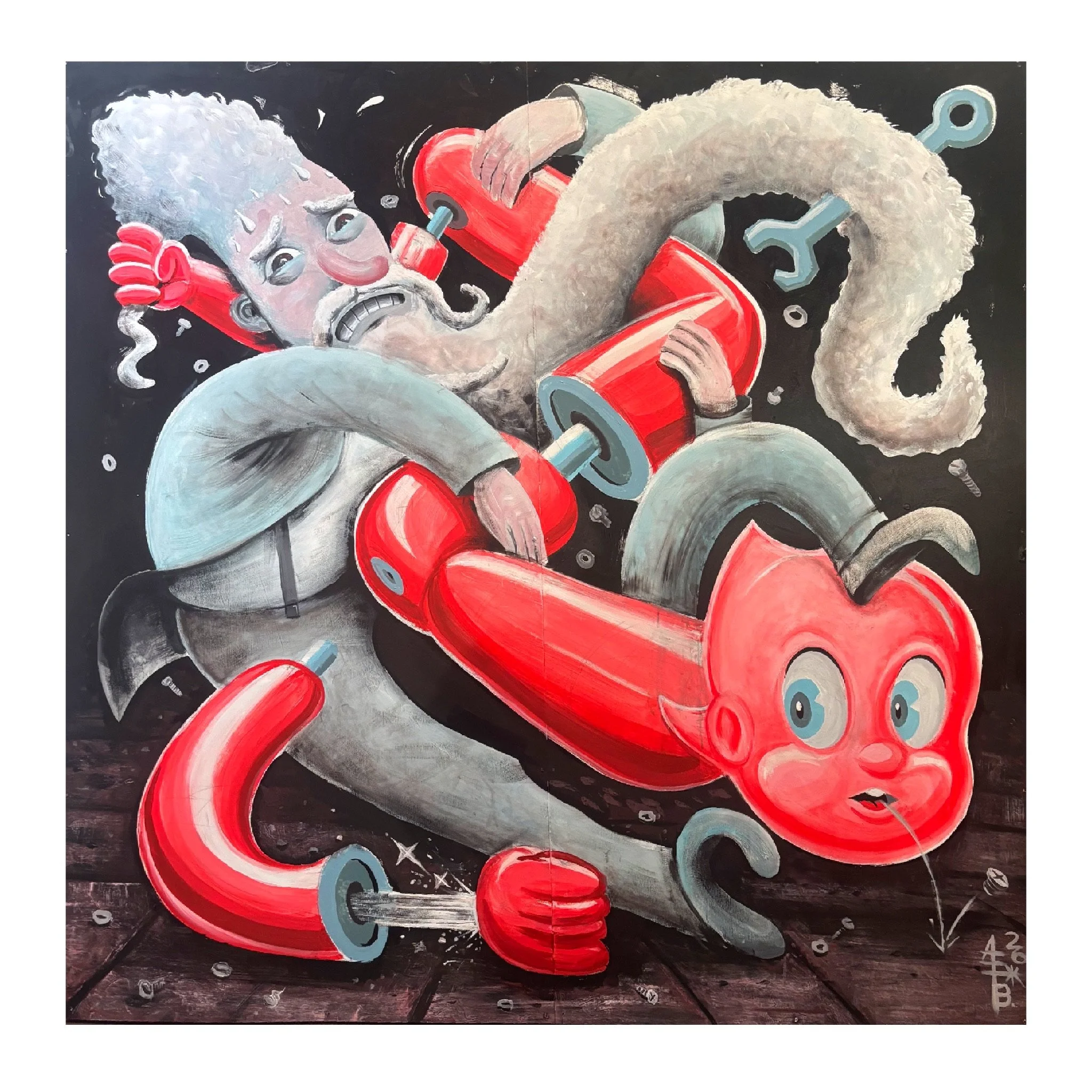 Atom Ivan and Bub Davis Brush Brawl collab