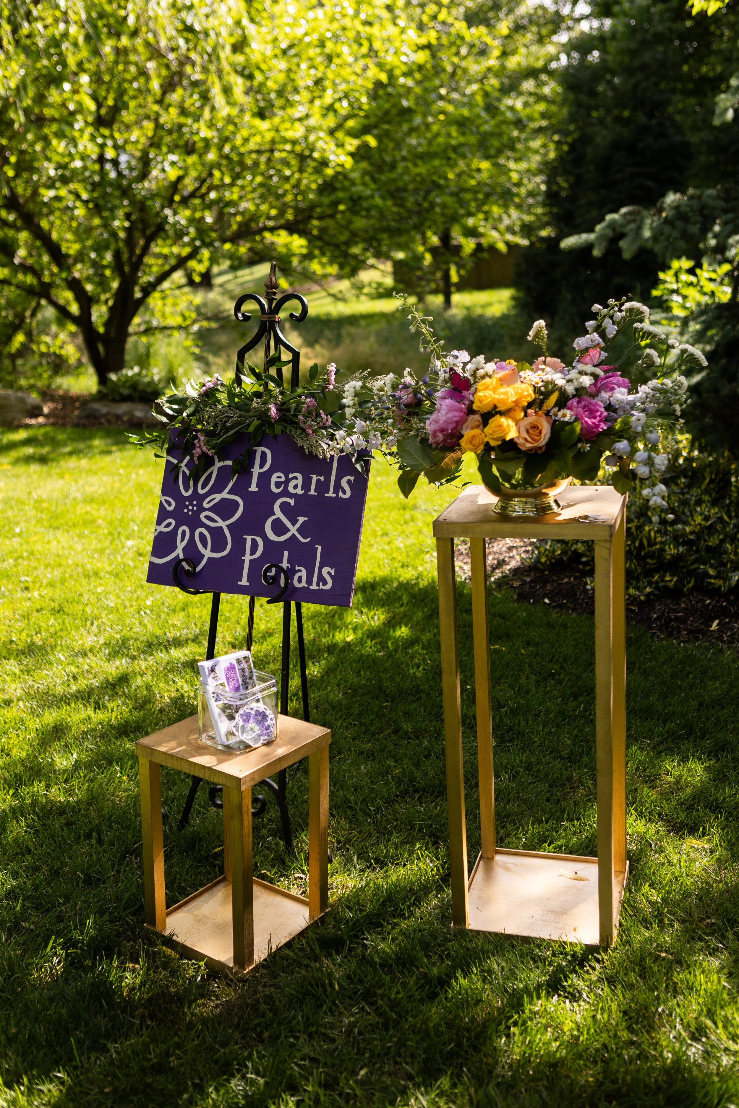 Gold Wooden Cubes