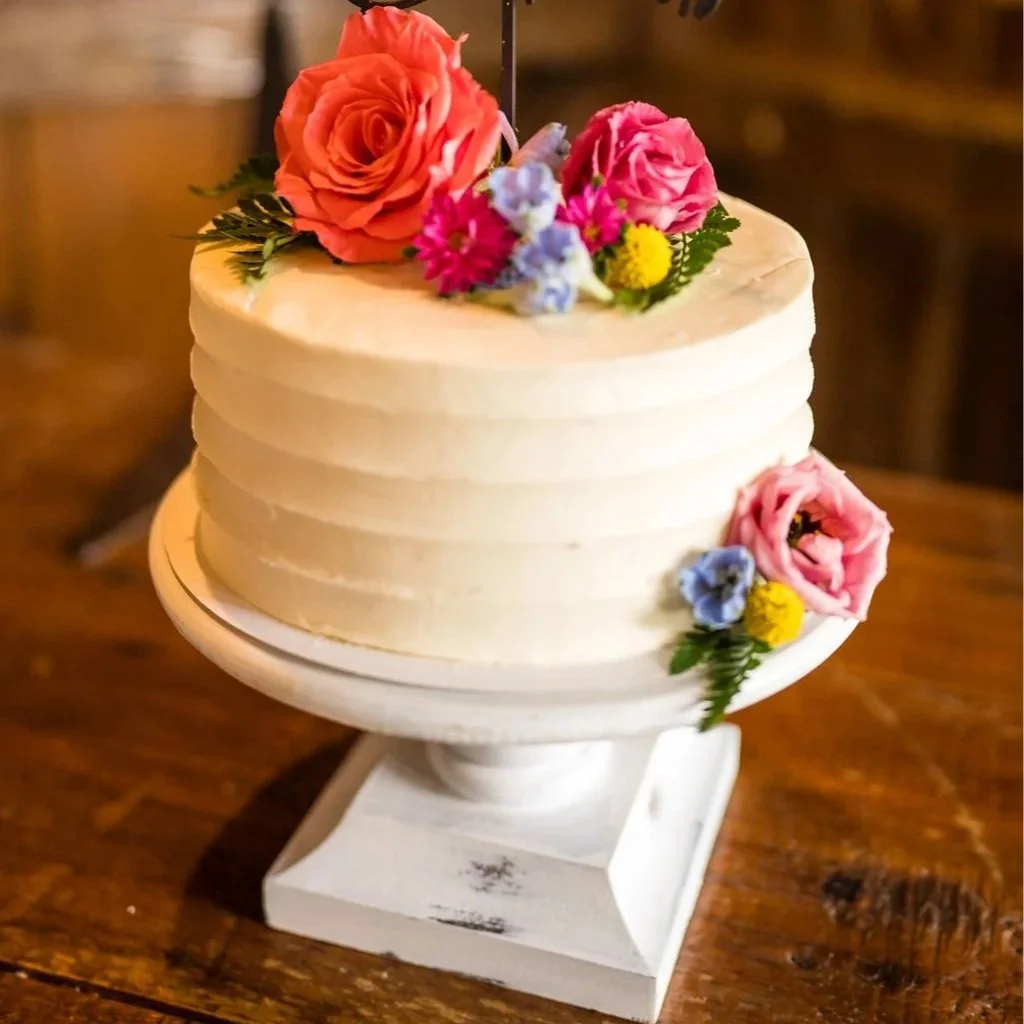 White Rustic Cake Stand
