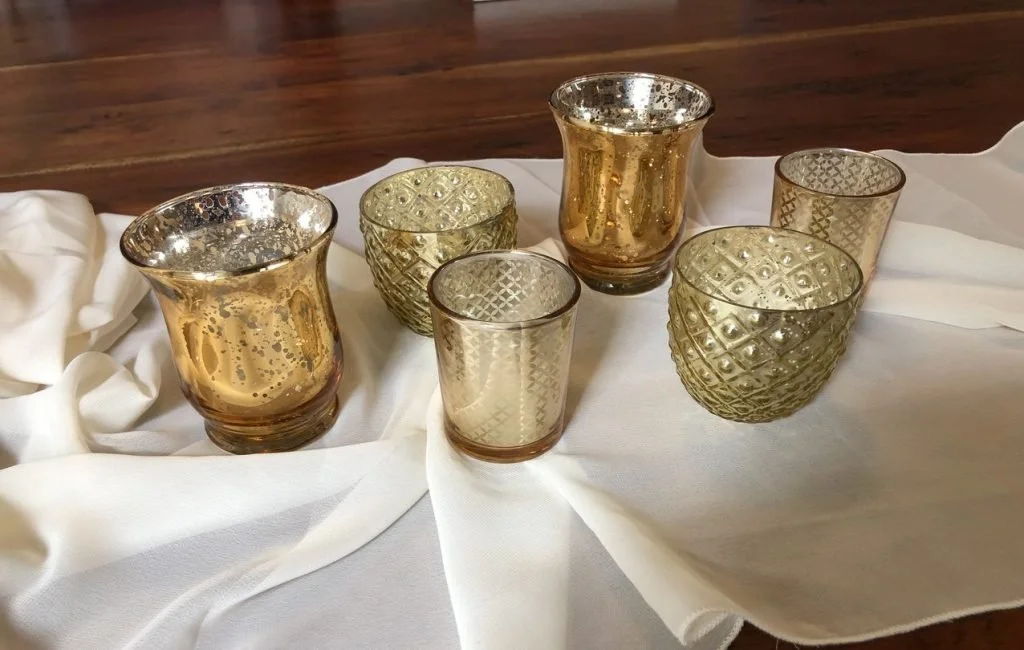 Gold Mercury Votive Candles