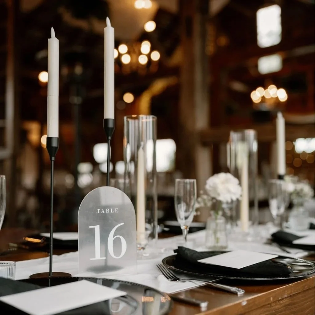 Frosted Glass Table Numbers