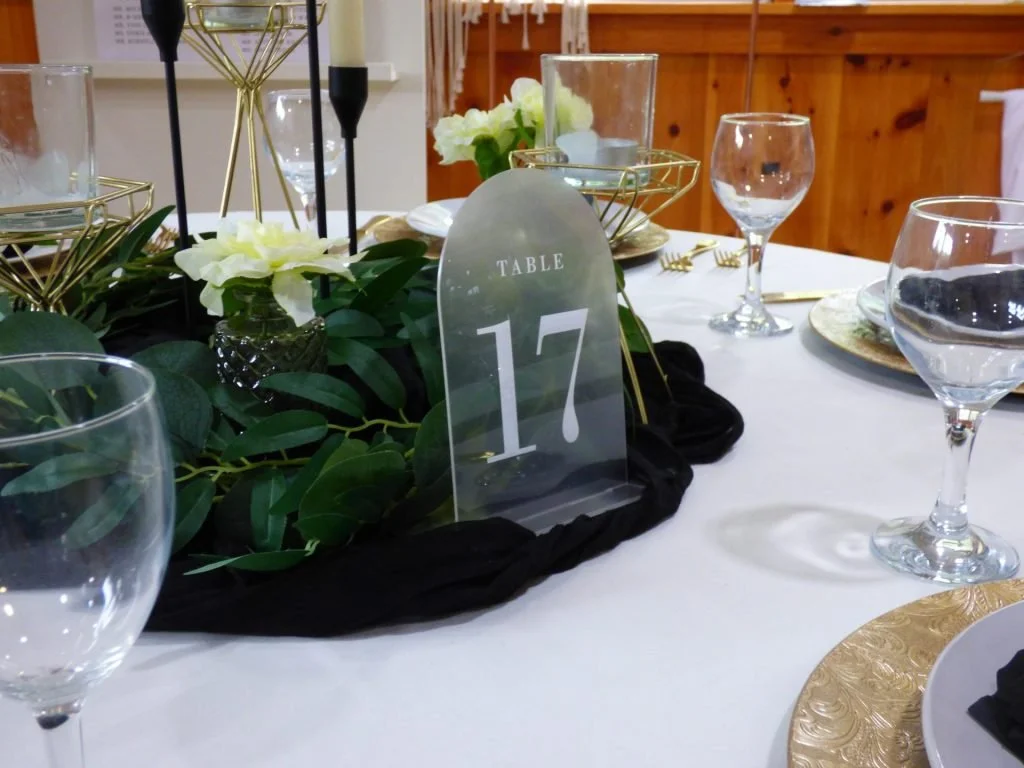 Frosted Glass Table Numbers