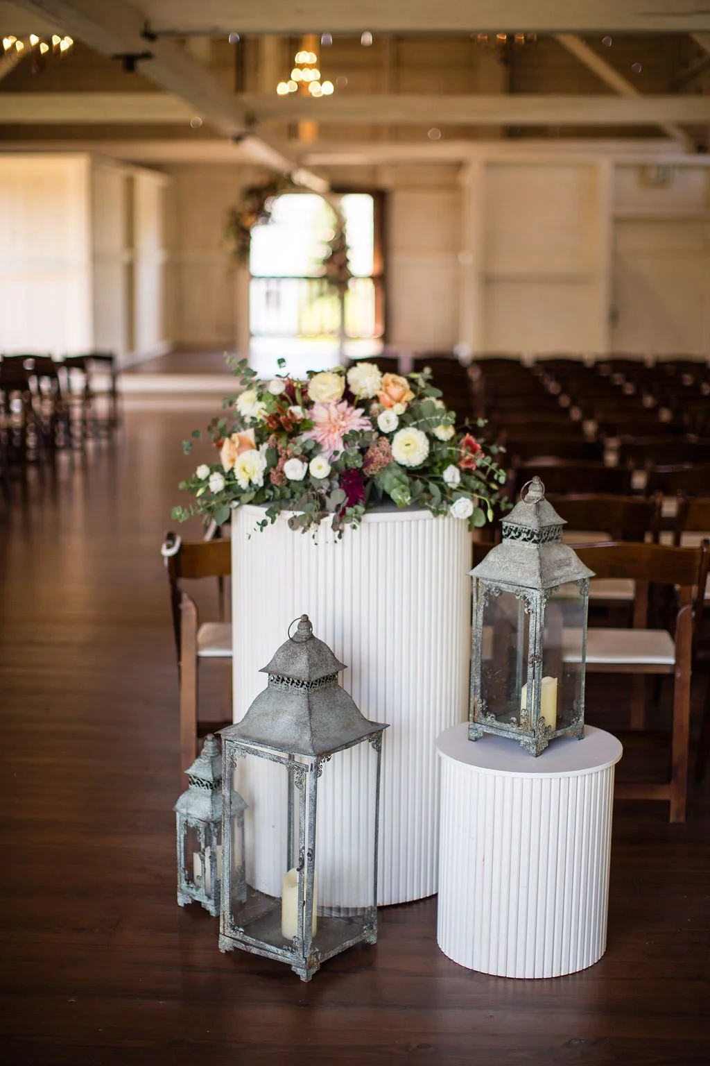 White Ribbed Cylinders