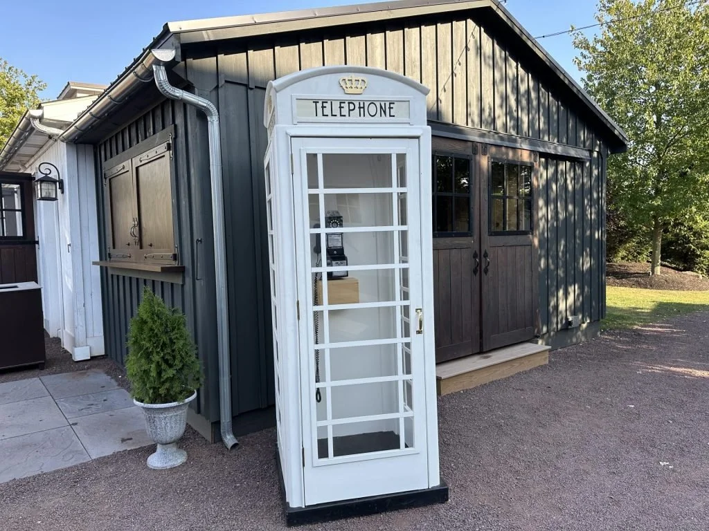 British Phone Booth w/ Audio Phone Guest Book