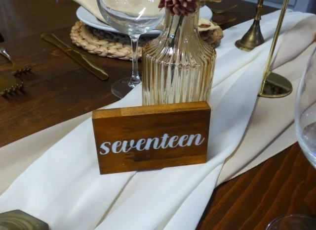 Wooden Table Numbers