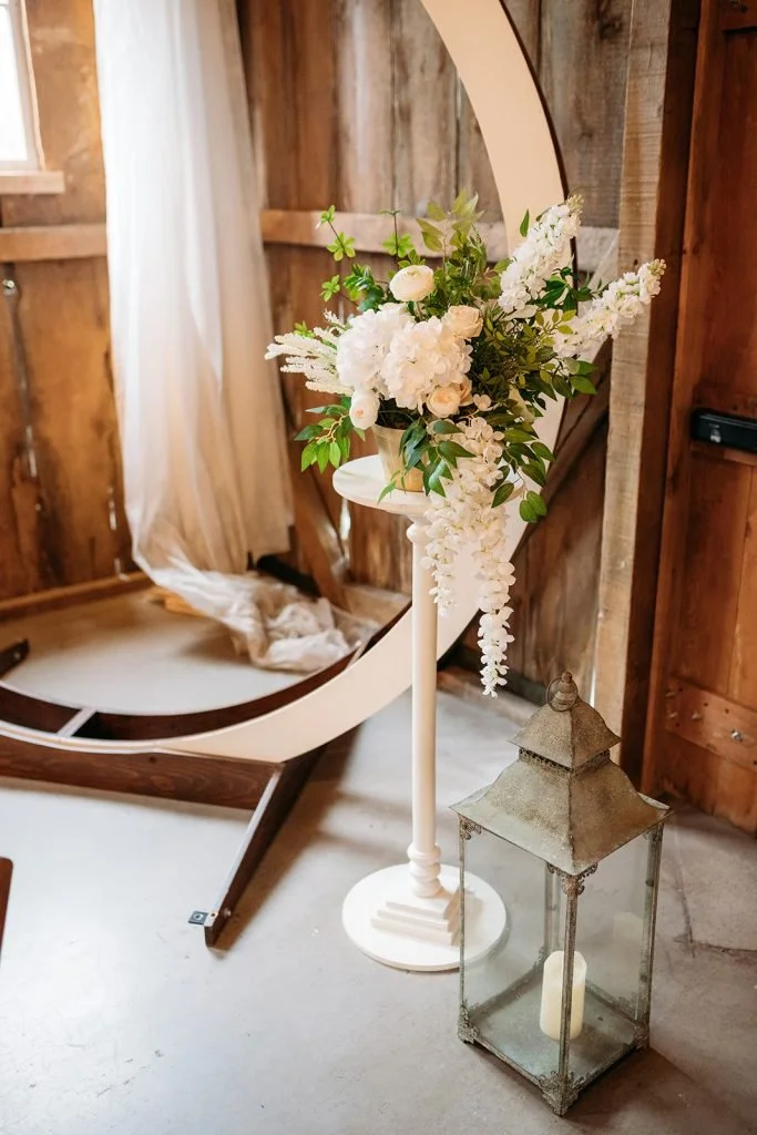 White Faux Floral Arrangements