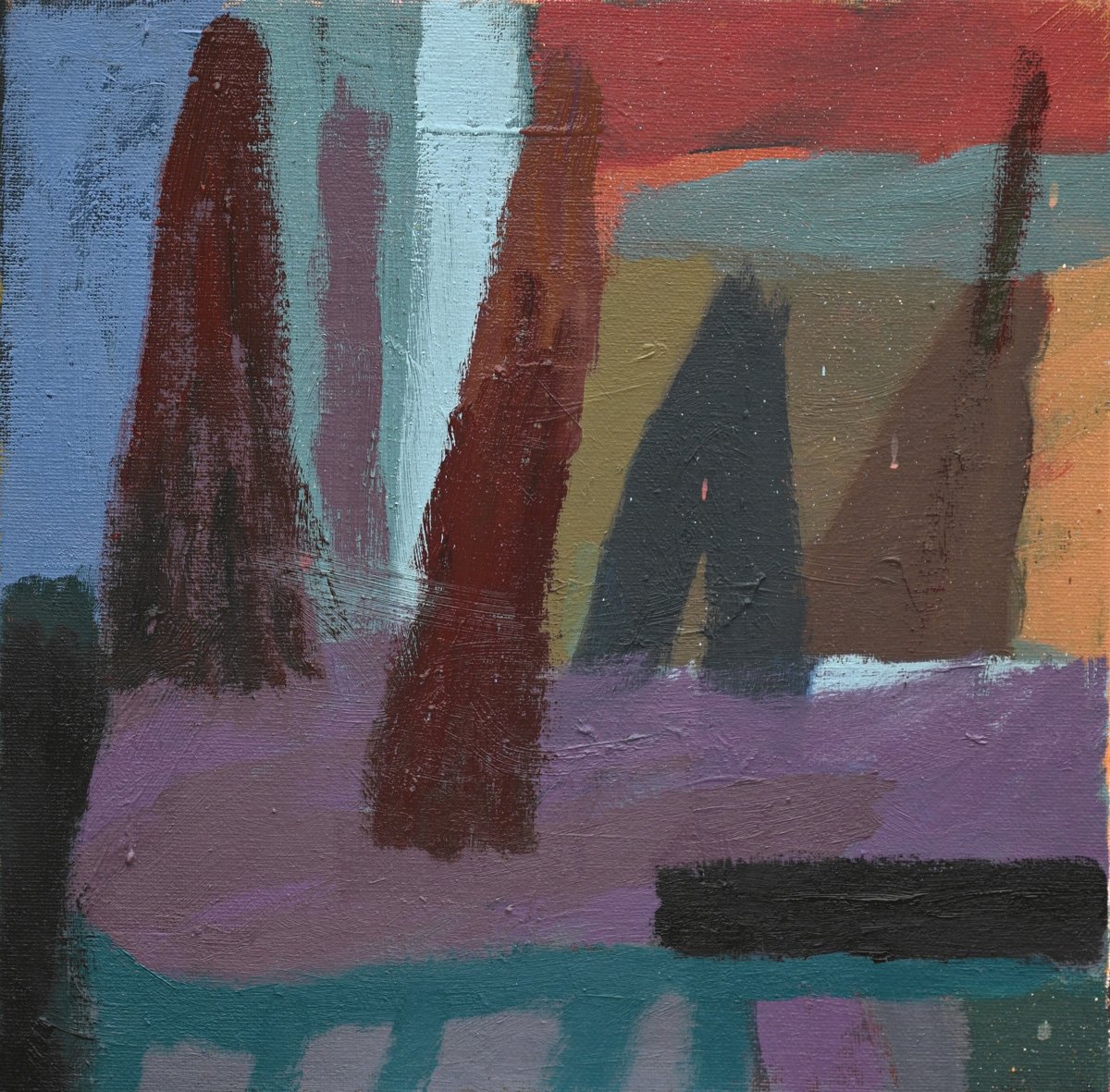 "Marker"  12"x 12" oil on canvas