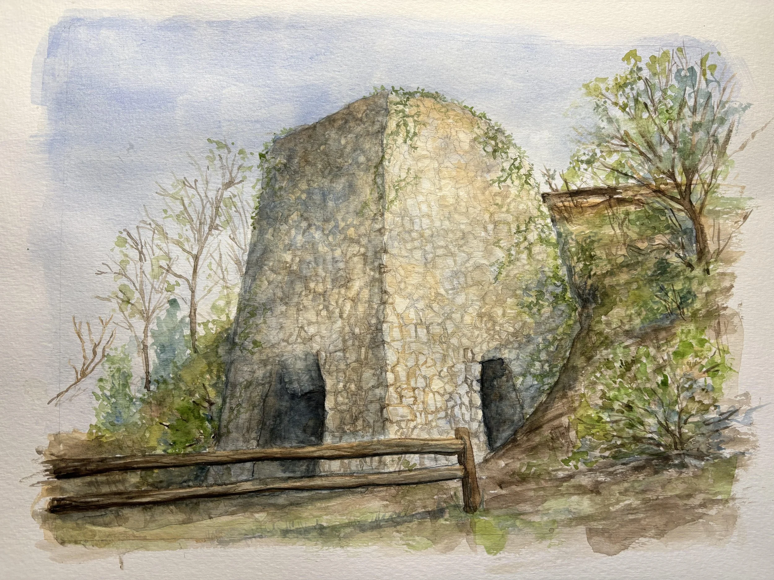 Elizabeth Furnace/Sabbath Rest Furnace (1832-1882)
13" x 10"
Watercolor