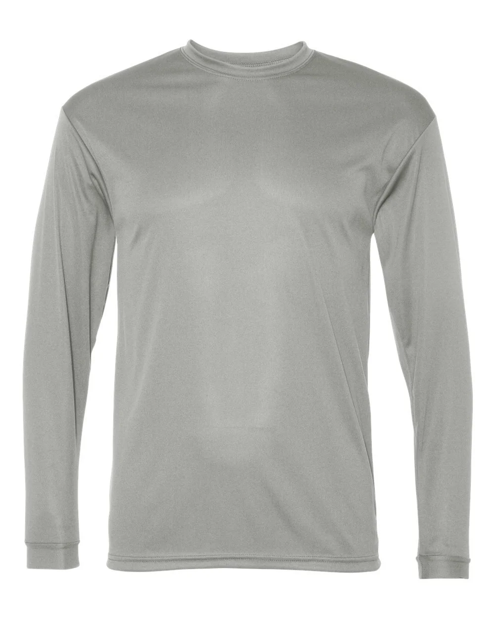 Gray long-sleeve athletic shirt