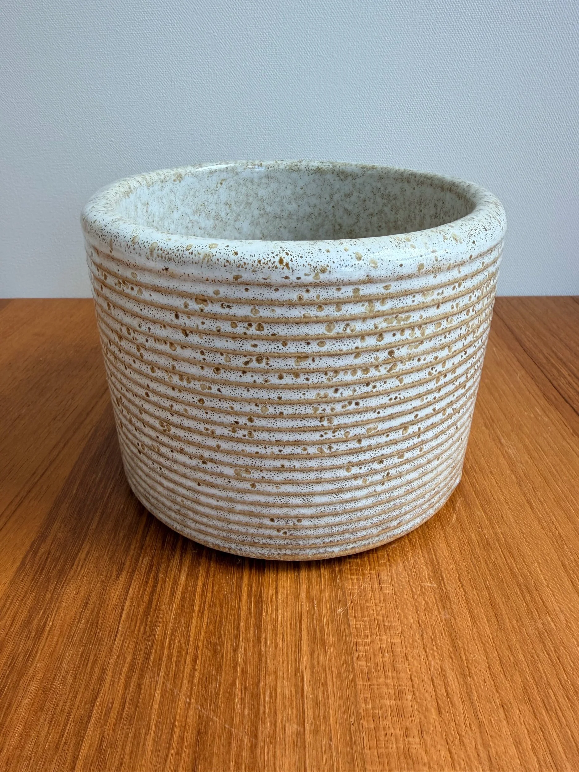 ceramic speckled pot
