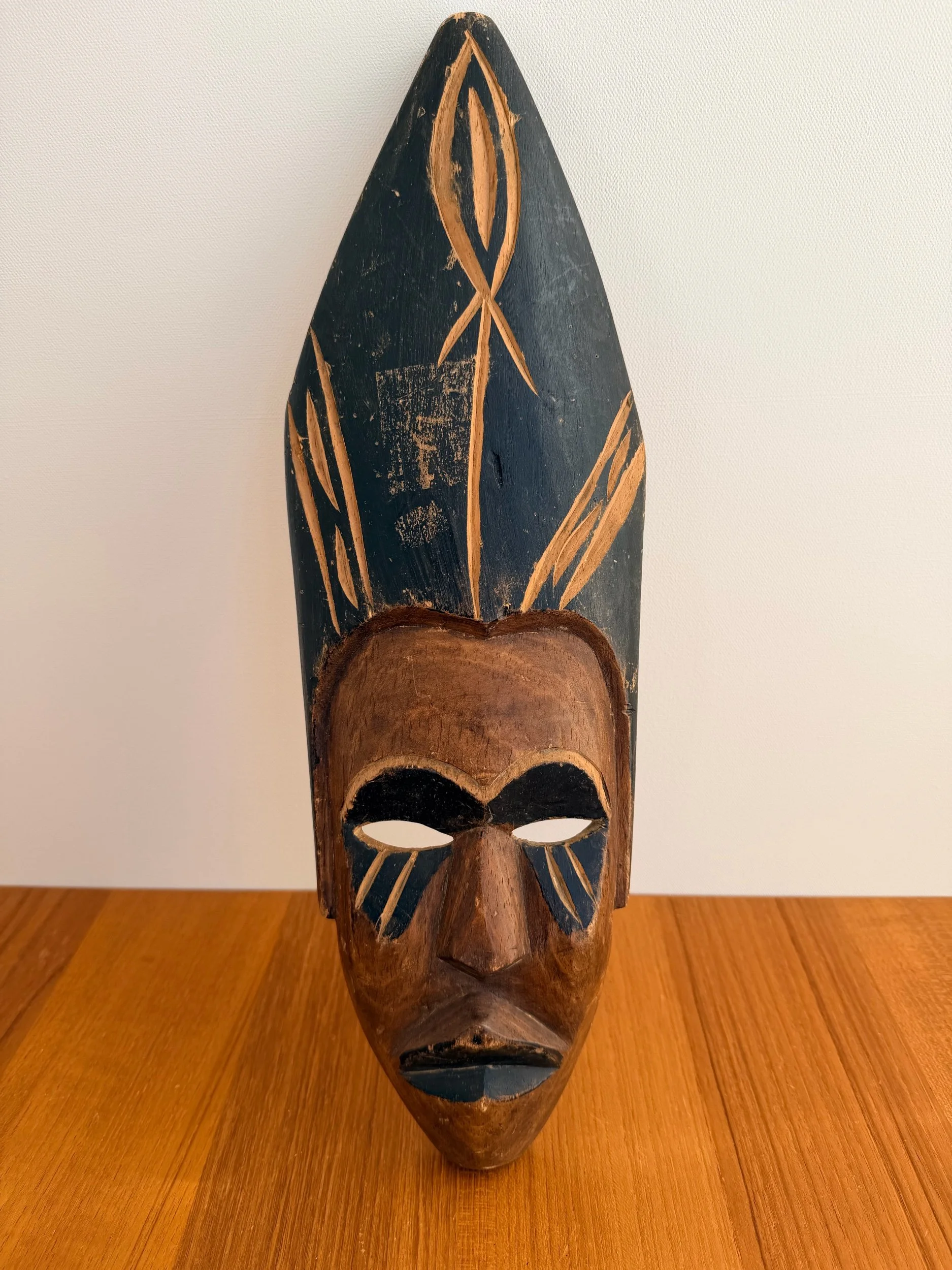 hand carved wood mask