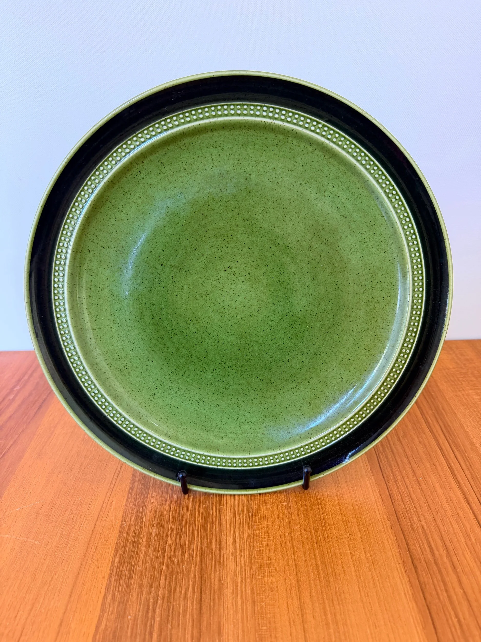green Japanese serving platter