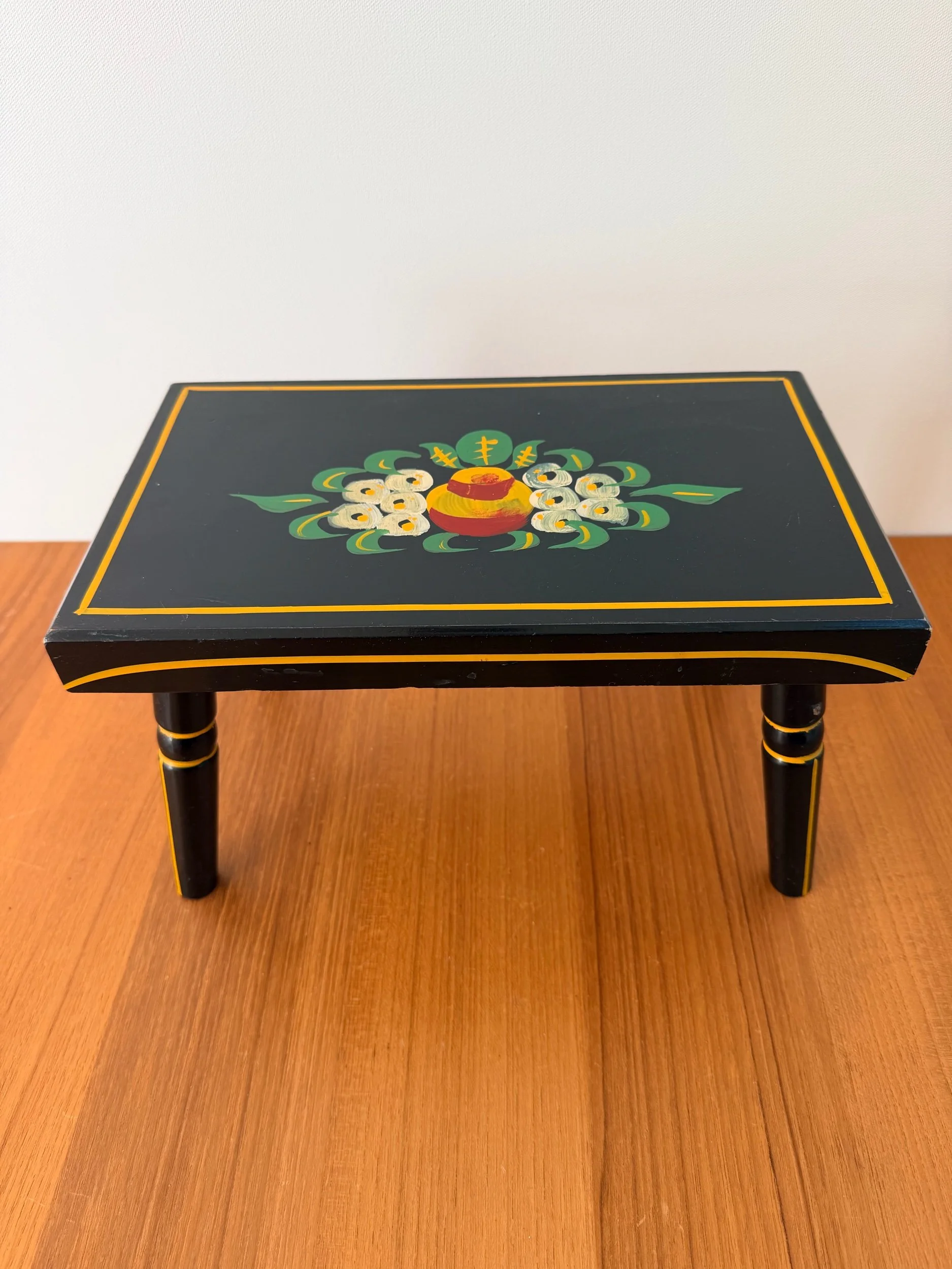 vintage painted stool