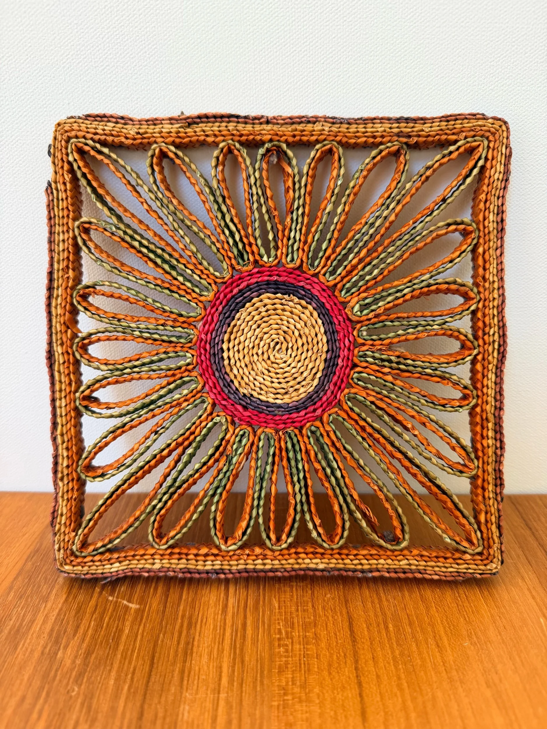 square vintage trivet