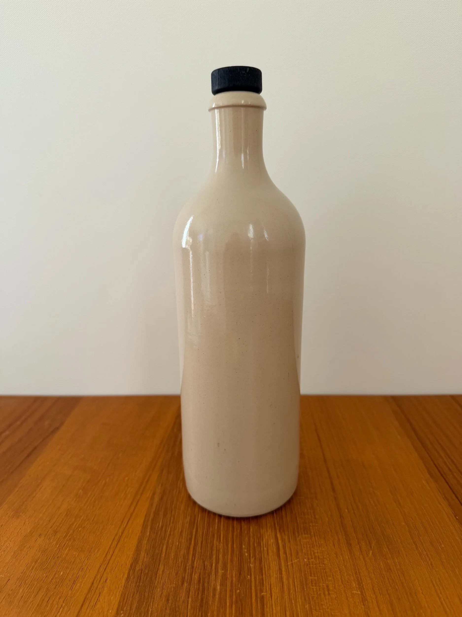 taupe ceramic bottle