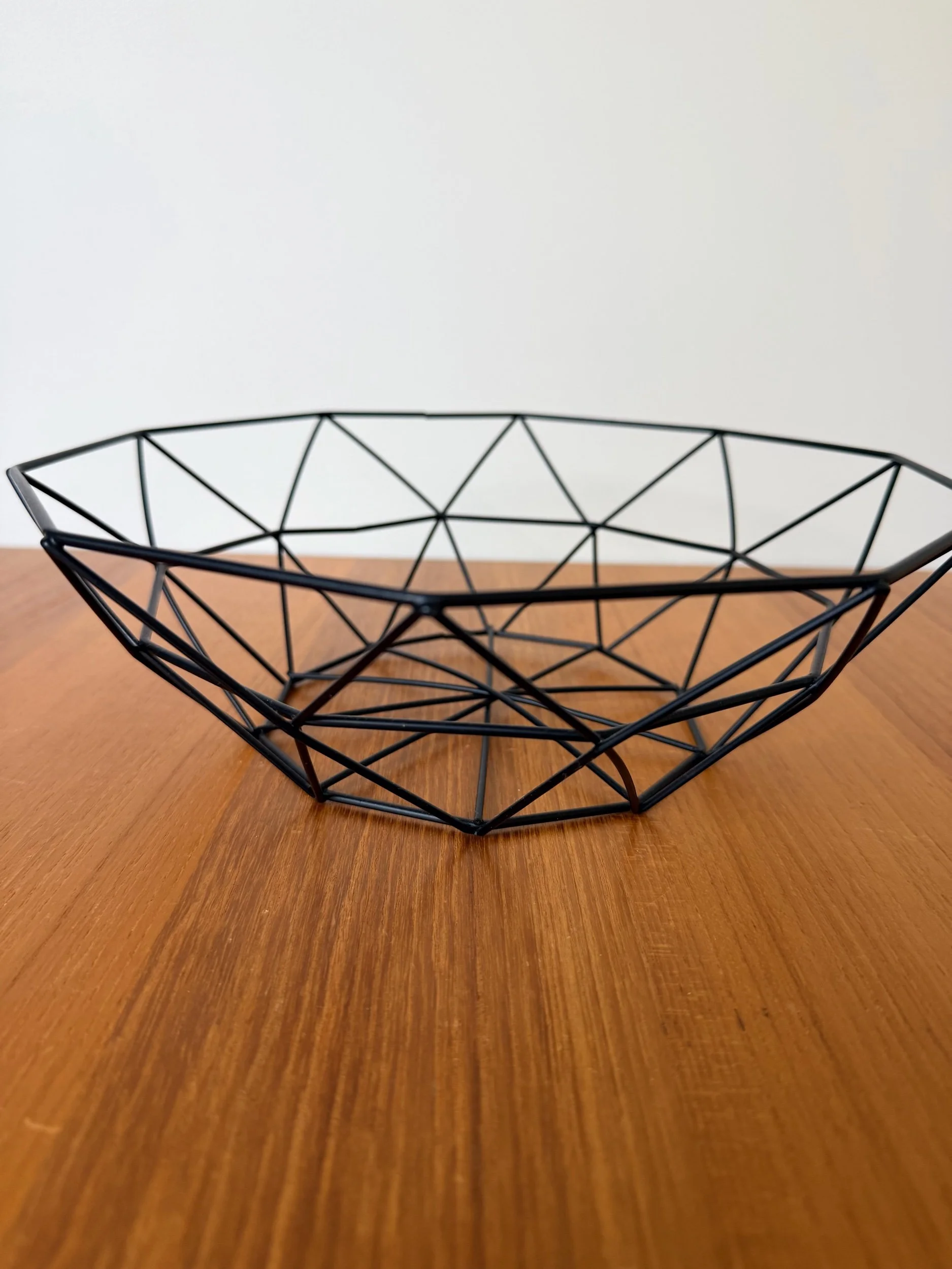 black metal bowl