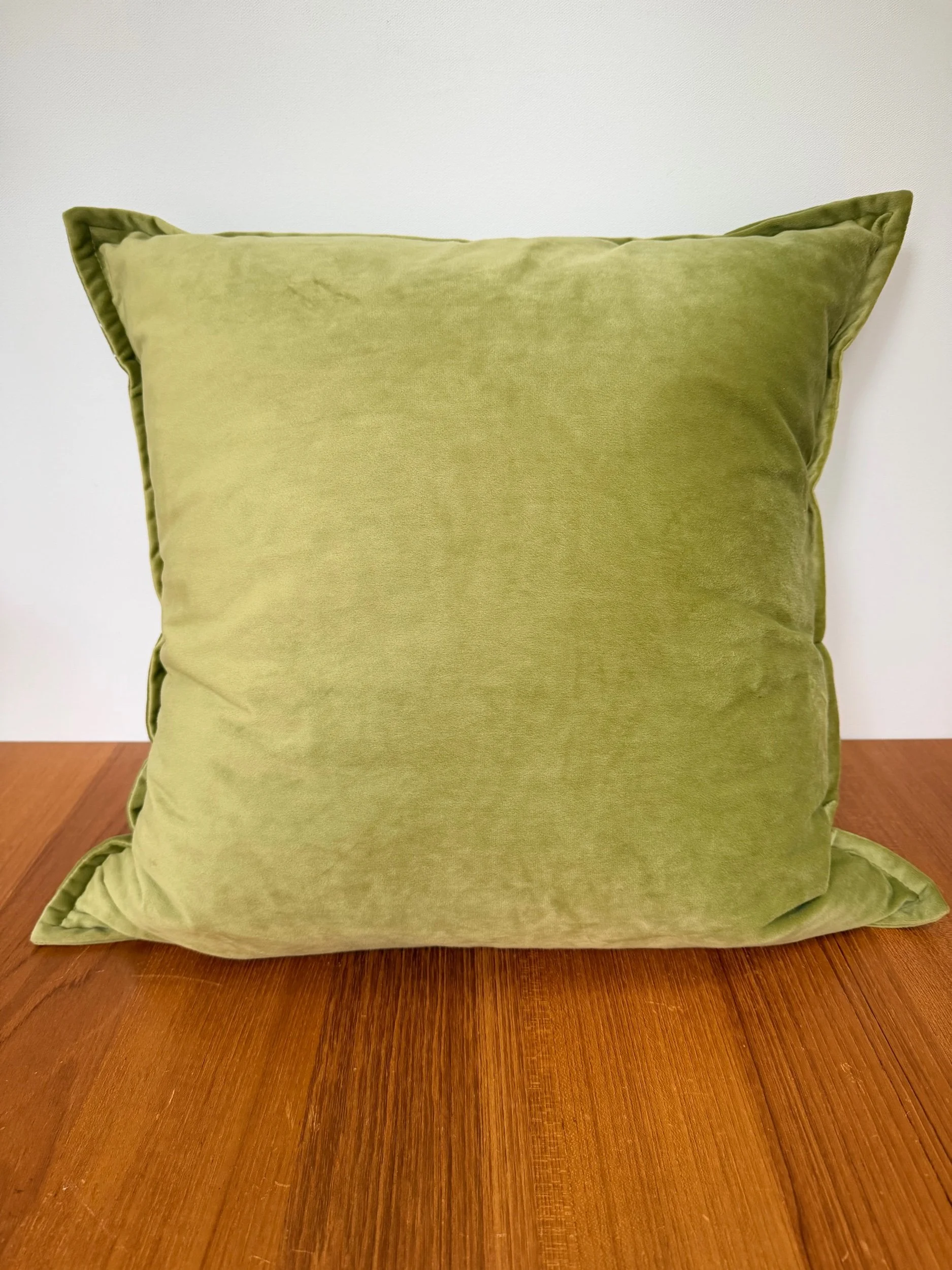 green velvet pillow