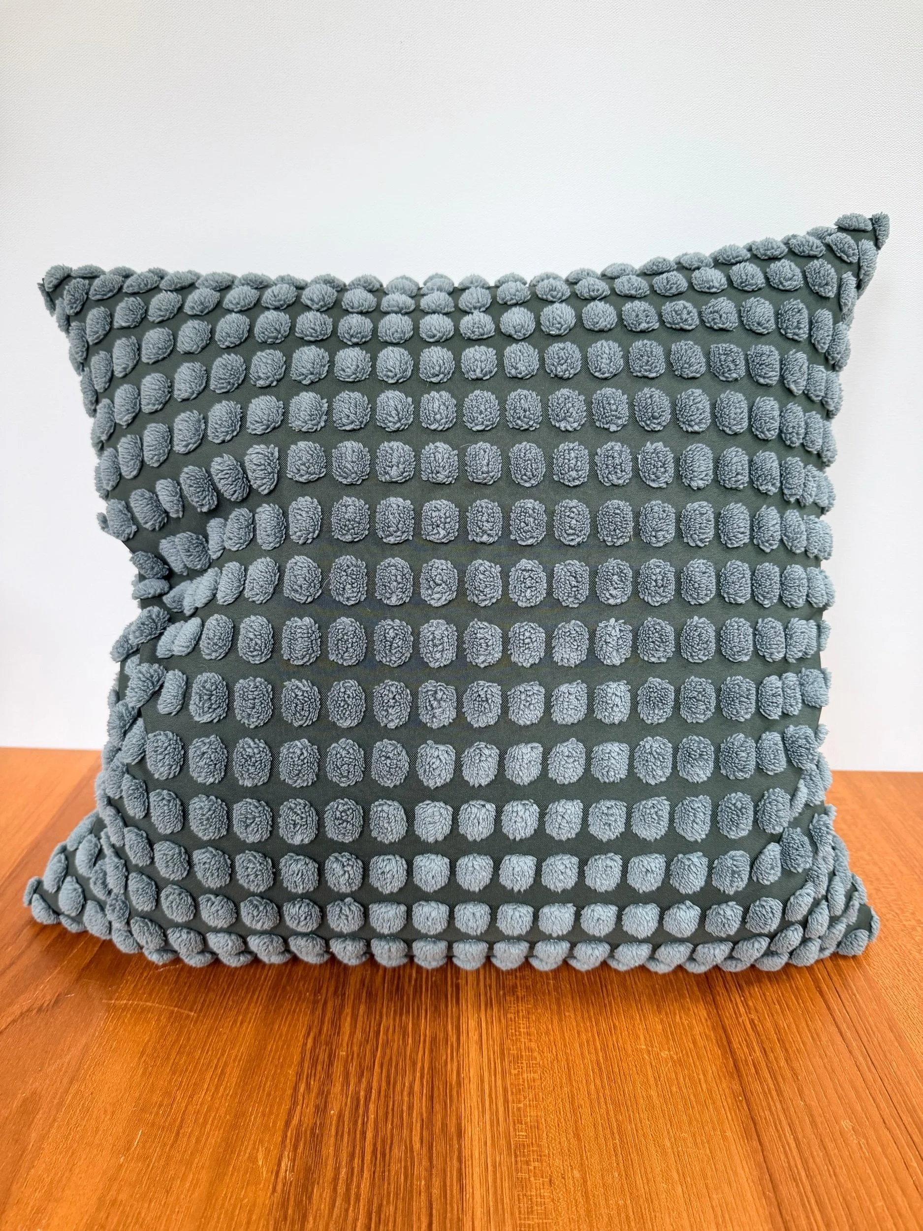 blue tonal dots pillow