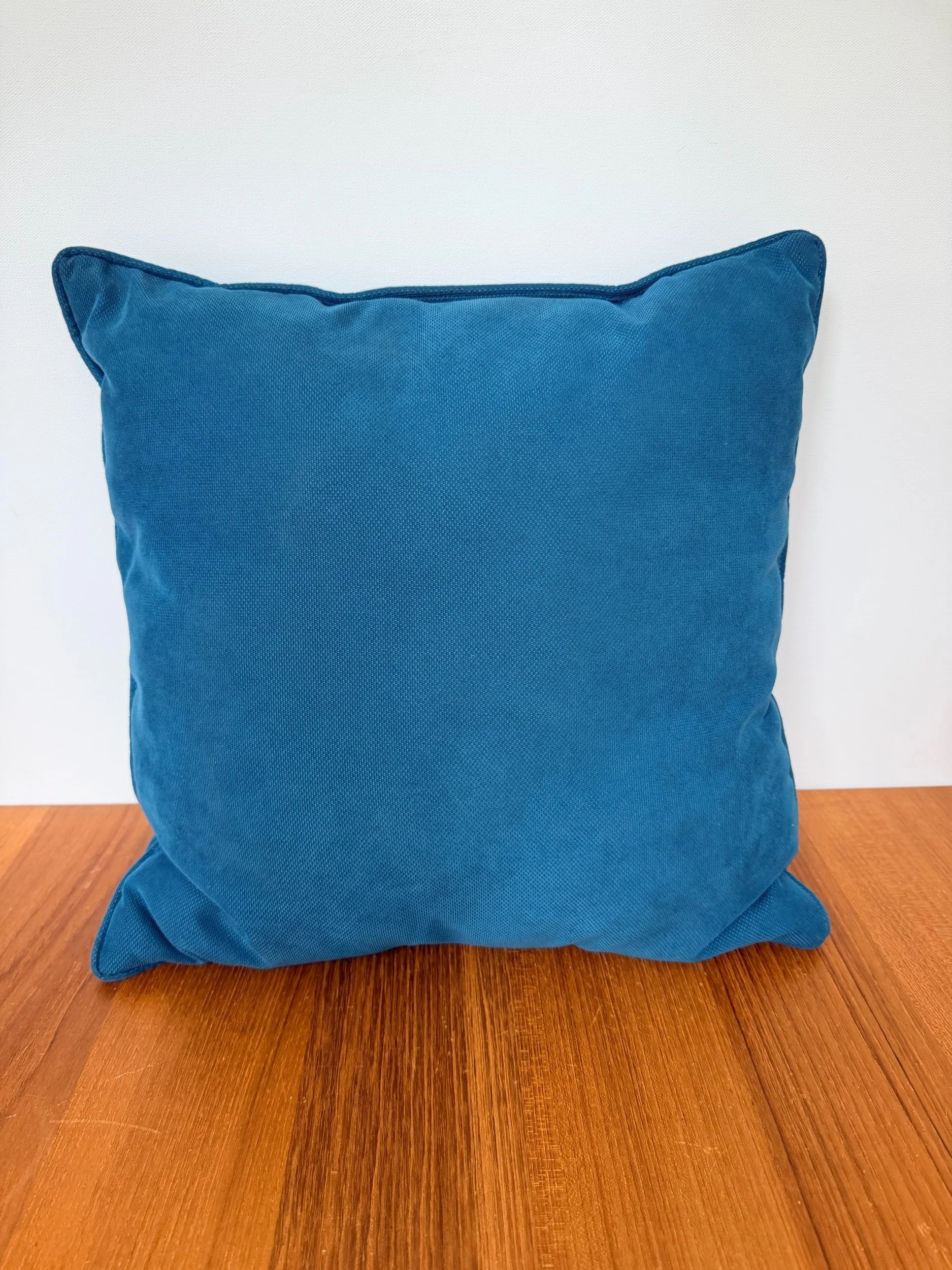 teal canvas pillow