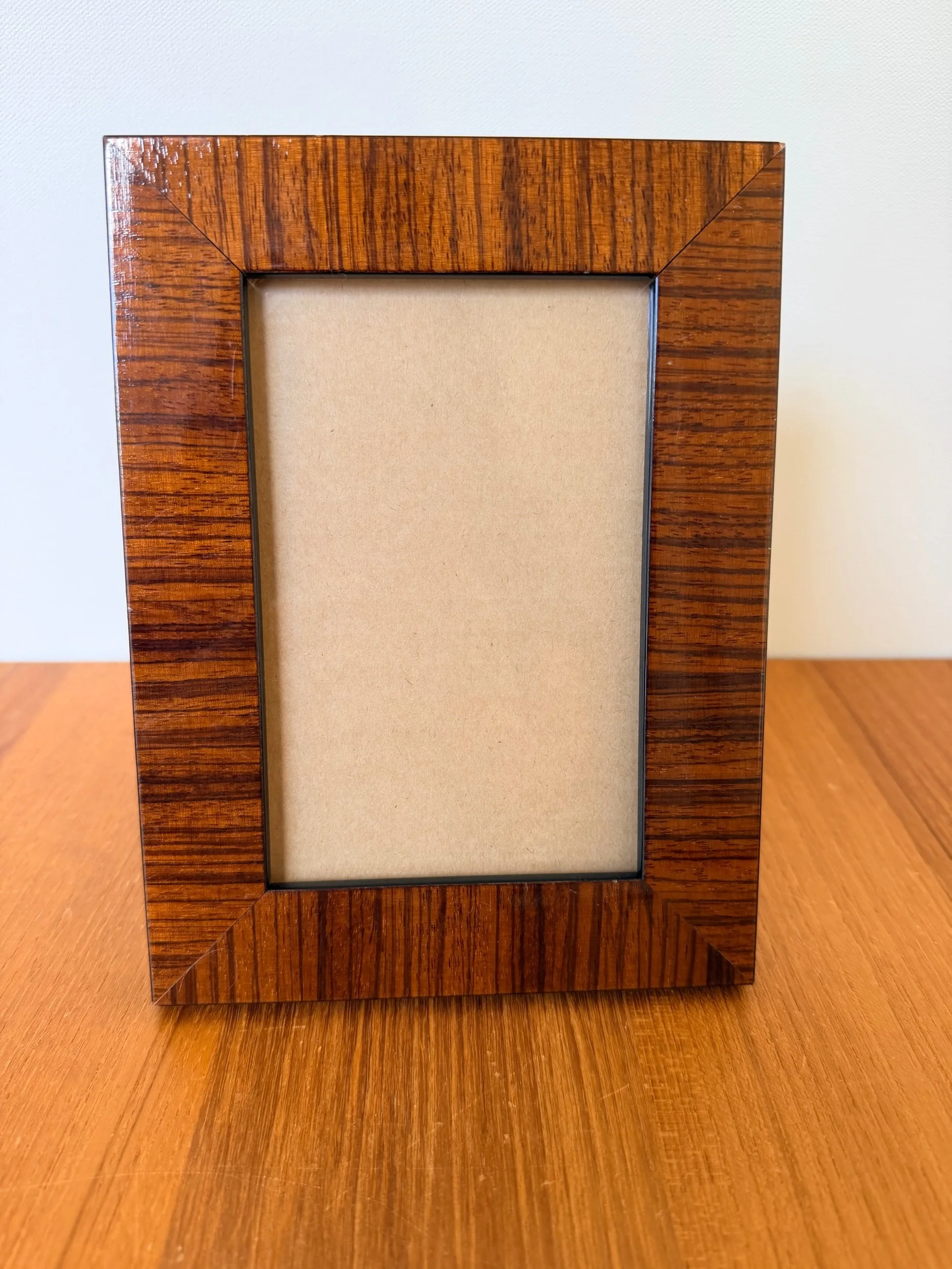 zebrawood veneer tabletop picture frame
