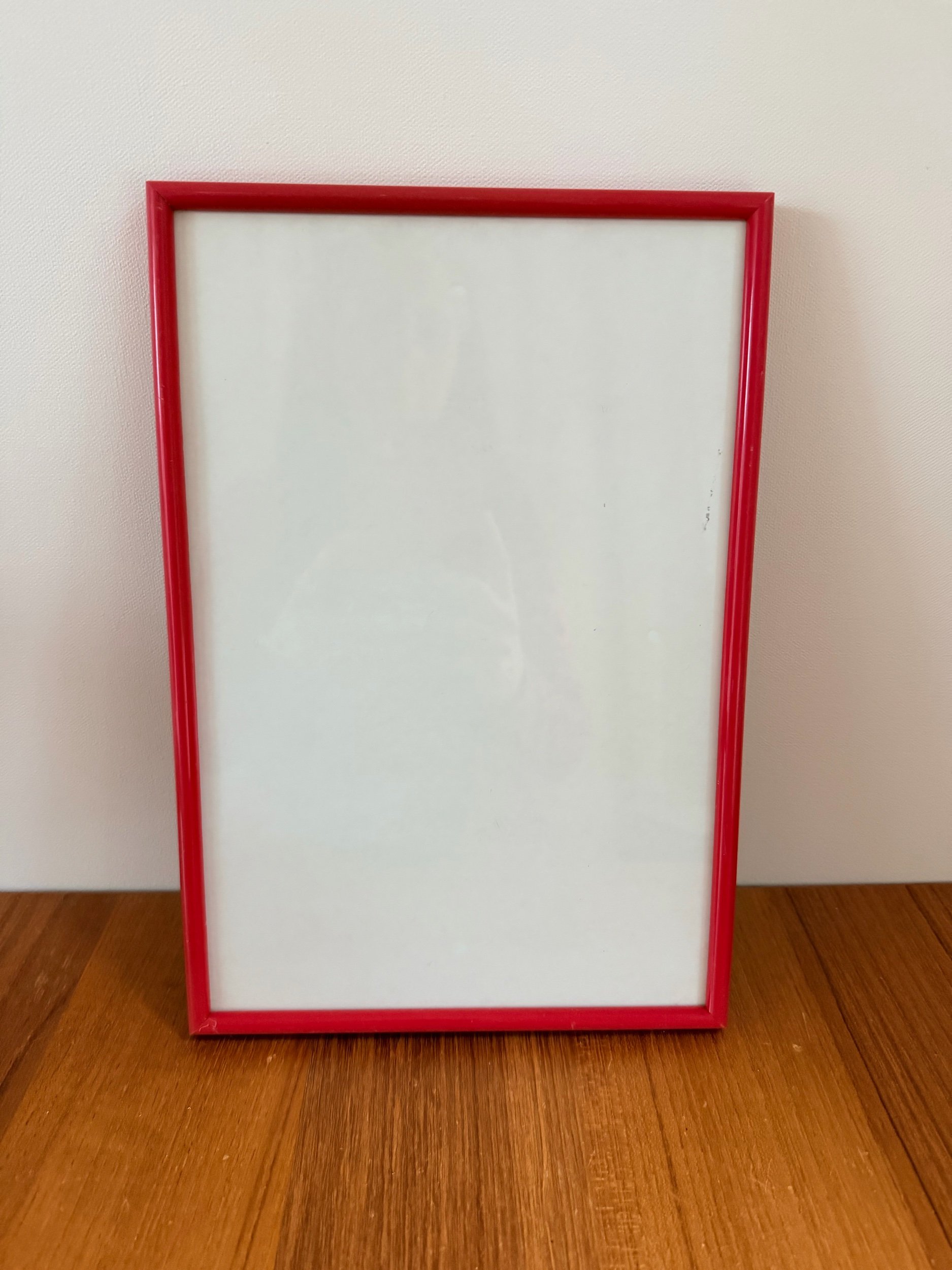 small red wall frame