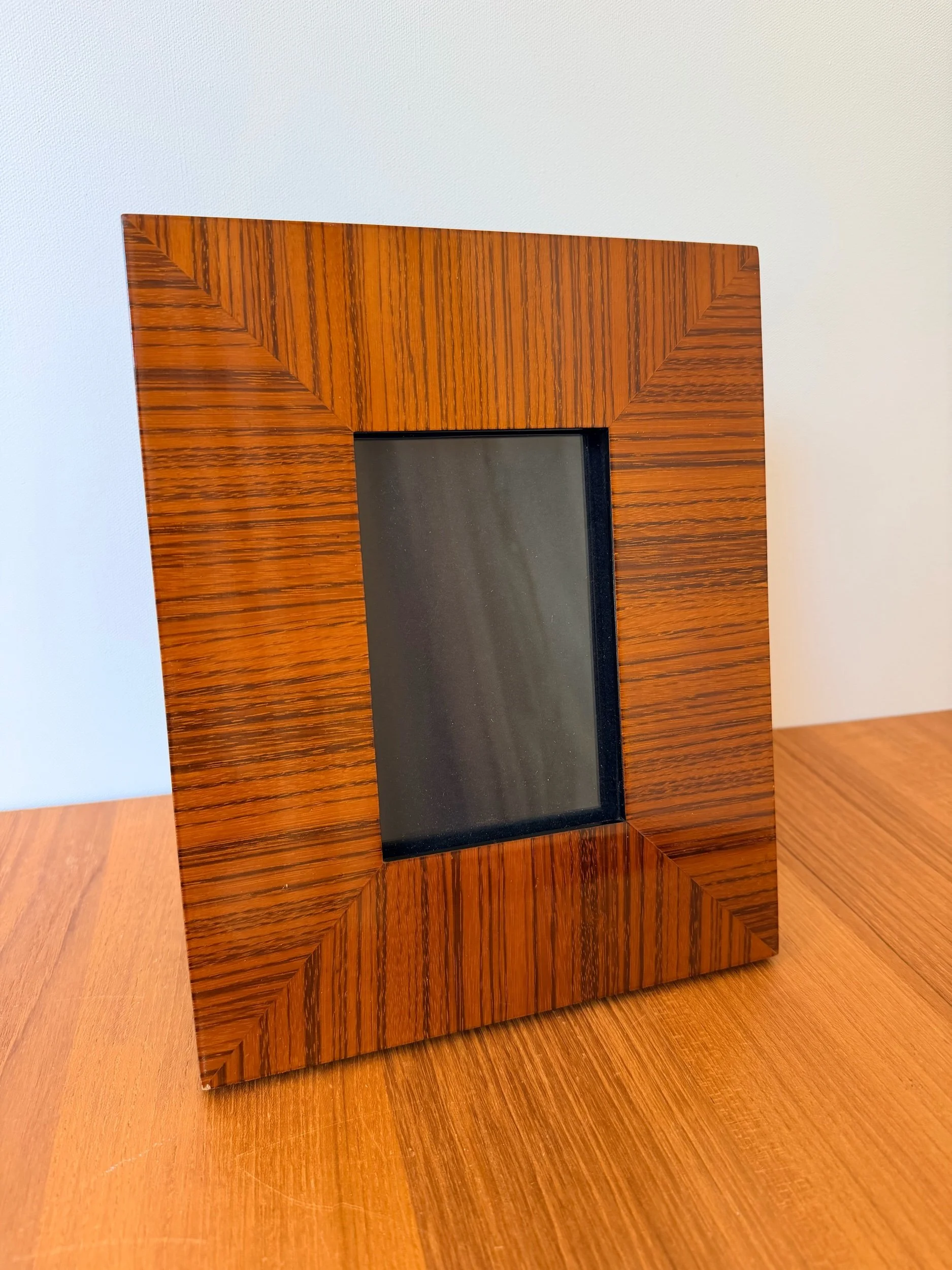 wood marquetry picture frame