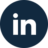 LinkedIn logo with dark blue background and white text