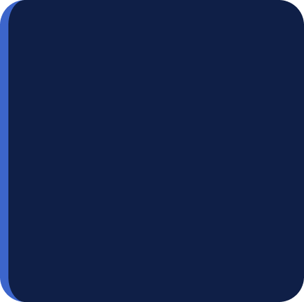 A dark navy blue square with rounded corners, featuring a subtle gradient and shadow effect.