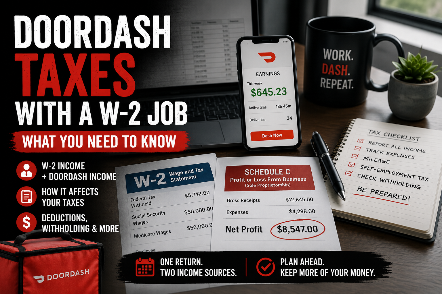 DoorDash Taxes With a W-2 Job: What You Need to Know in 2026