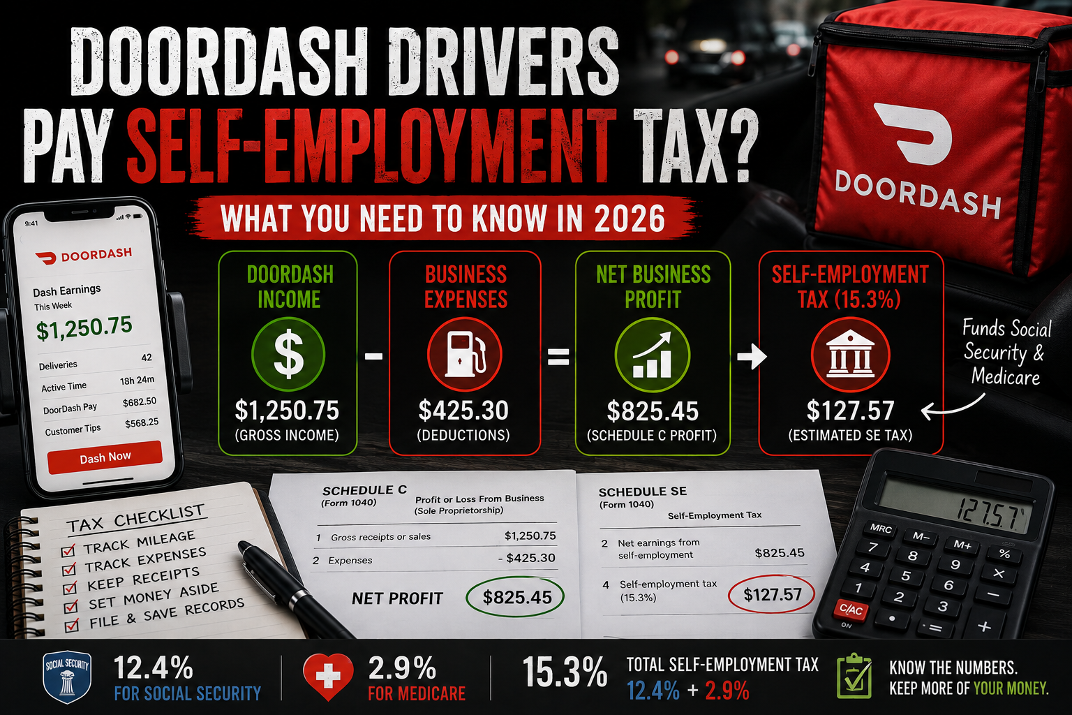Do DoorDash Drivers Pay Self-Employment Tax? (2026 Guide)