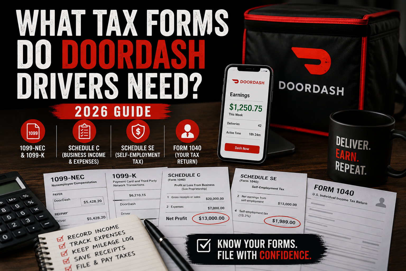 What Tax Forms Do DoorDash Drivers Need? (2026 Guide)
