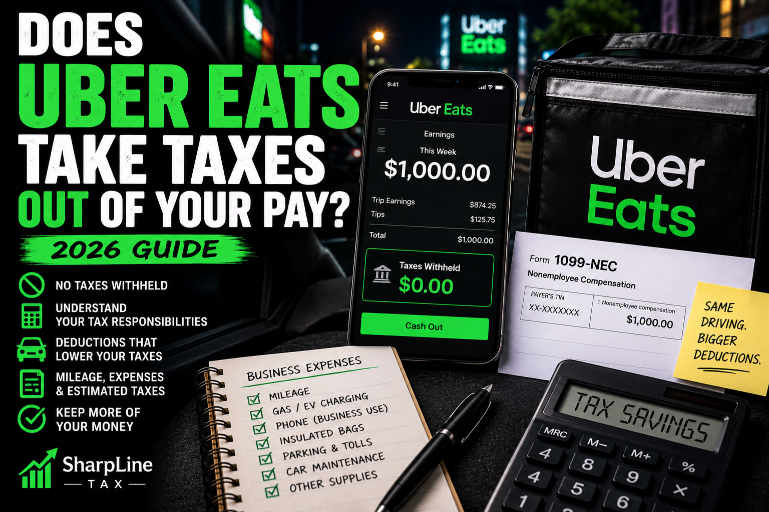 Does Uber Eats Take Taxes Out of Your Pay? (2026 Guide)
