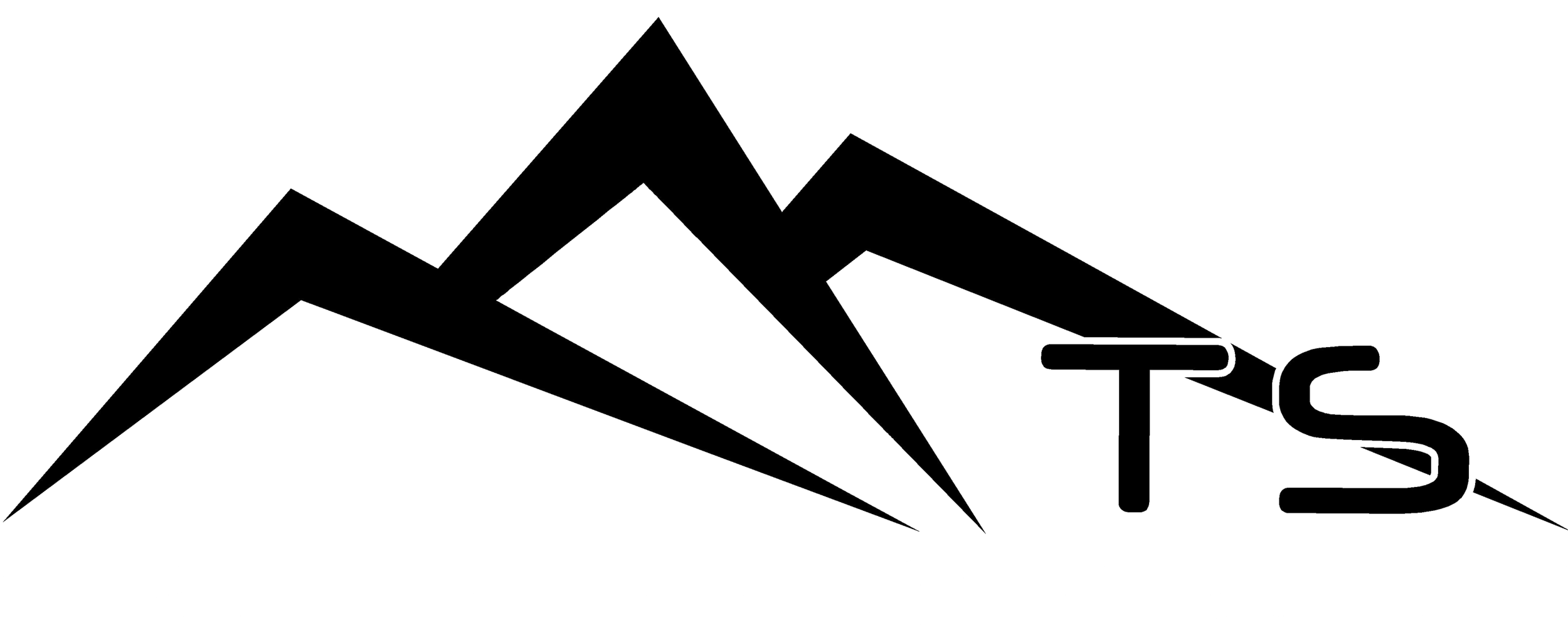 Black silhouette of a mountain range