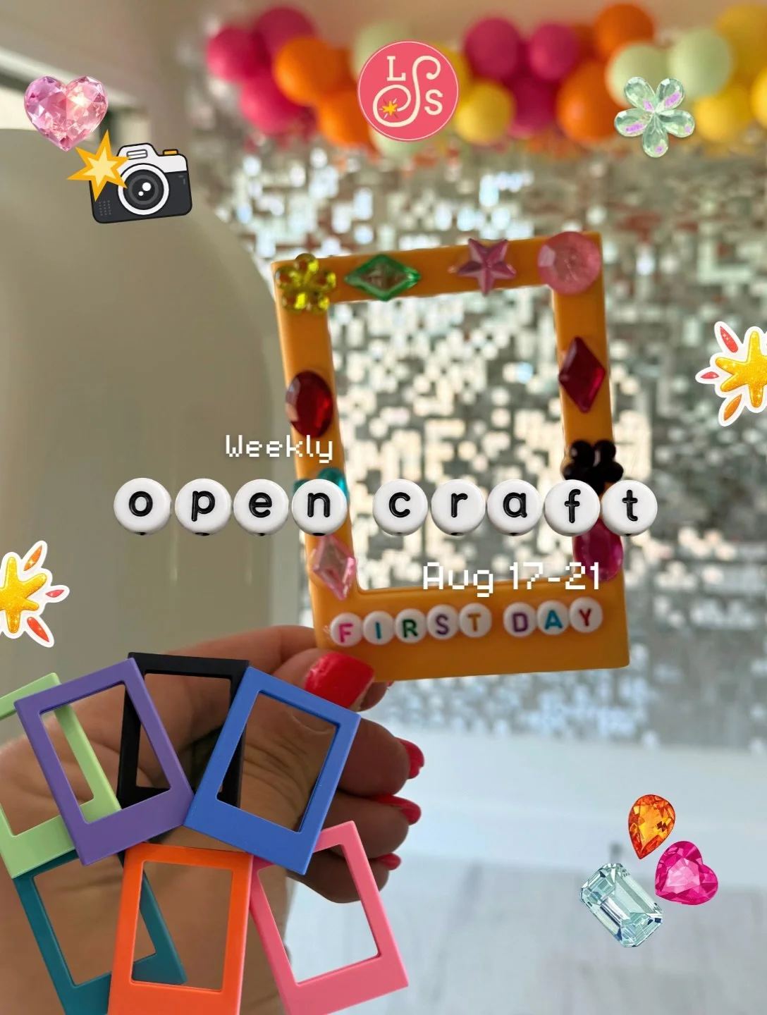 📸✨ CRAFT OF THE WEEK: DIY PHOTO MAGNETS! ✨

Come create a colorful frame, add all the gems + sparkle, snap a cute pic, and turn it into your very own photo magnet! 💎🌈💖

Perfect for the fridge, a locker, or a sweet little back-to-school keepsake. 