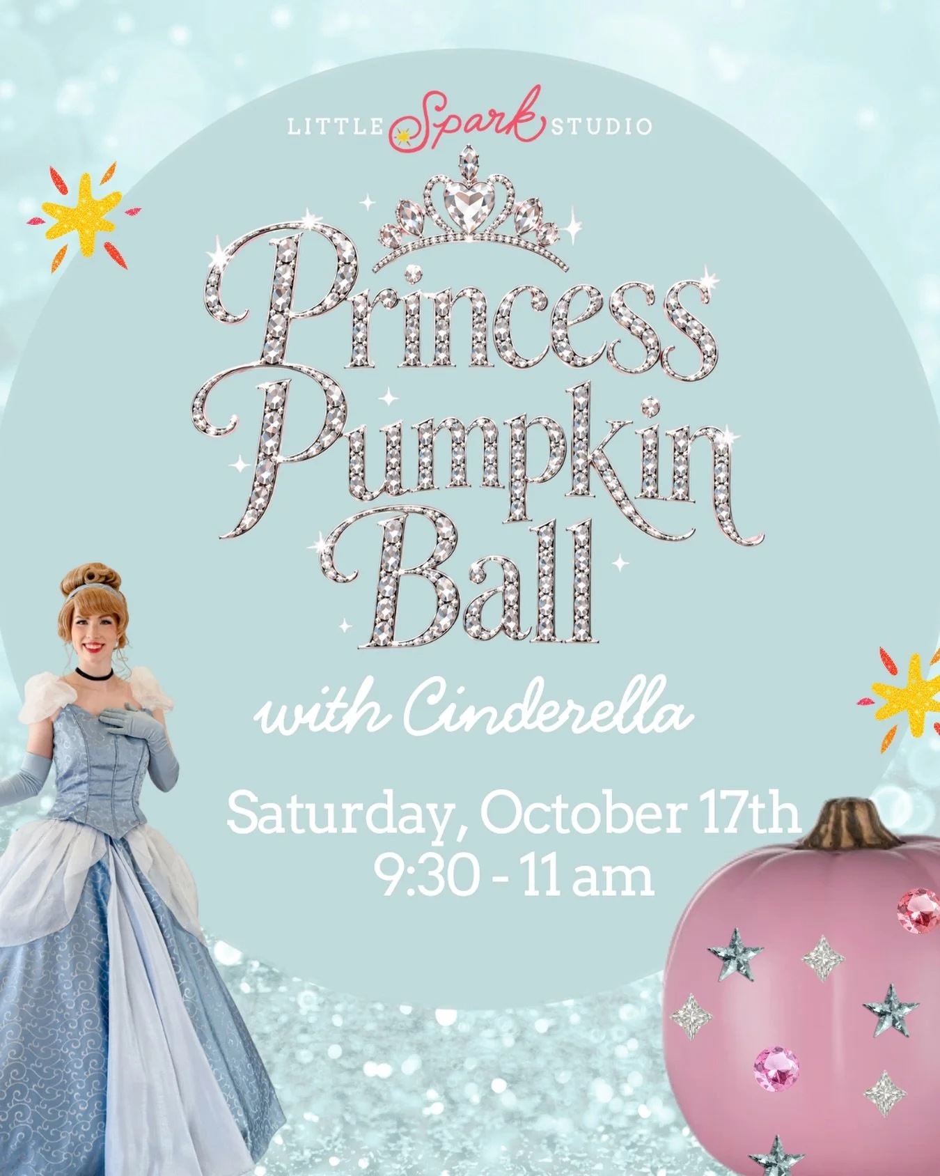 👑🎃 Bibbidi-Bobbidi-BOO! A royal celebration is coming to Little Spark Studio! ✨💖

Calling all little princesses! You&rsquo;re invited to our Princess Pumpkin Ball for a magical morning filled with sparkle, creativity, and a special visit from CIND