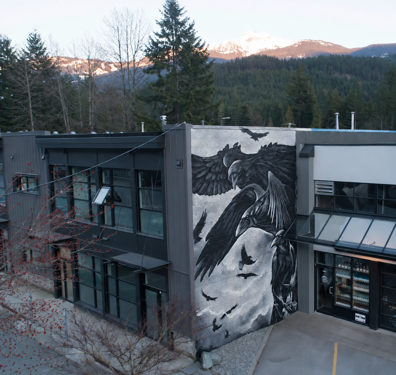 Raven Mural Beneath Snowy Mountains.png