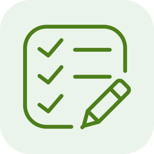 Checklist with three checkmarks and a pencil next to it