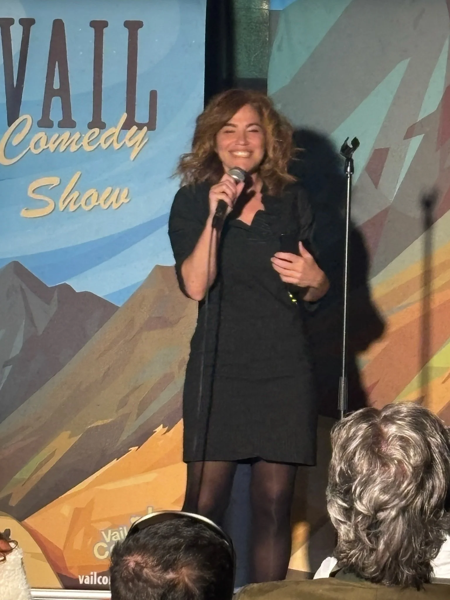 Dana Marisa performing Stand-up at the Vail Comedy Festival.