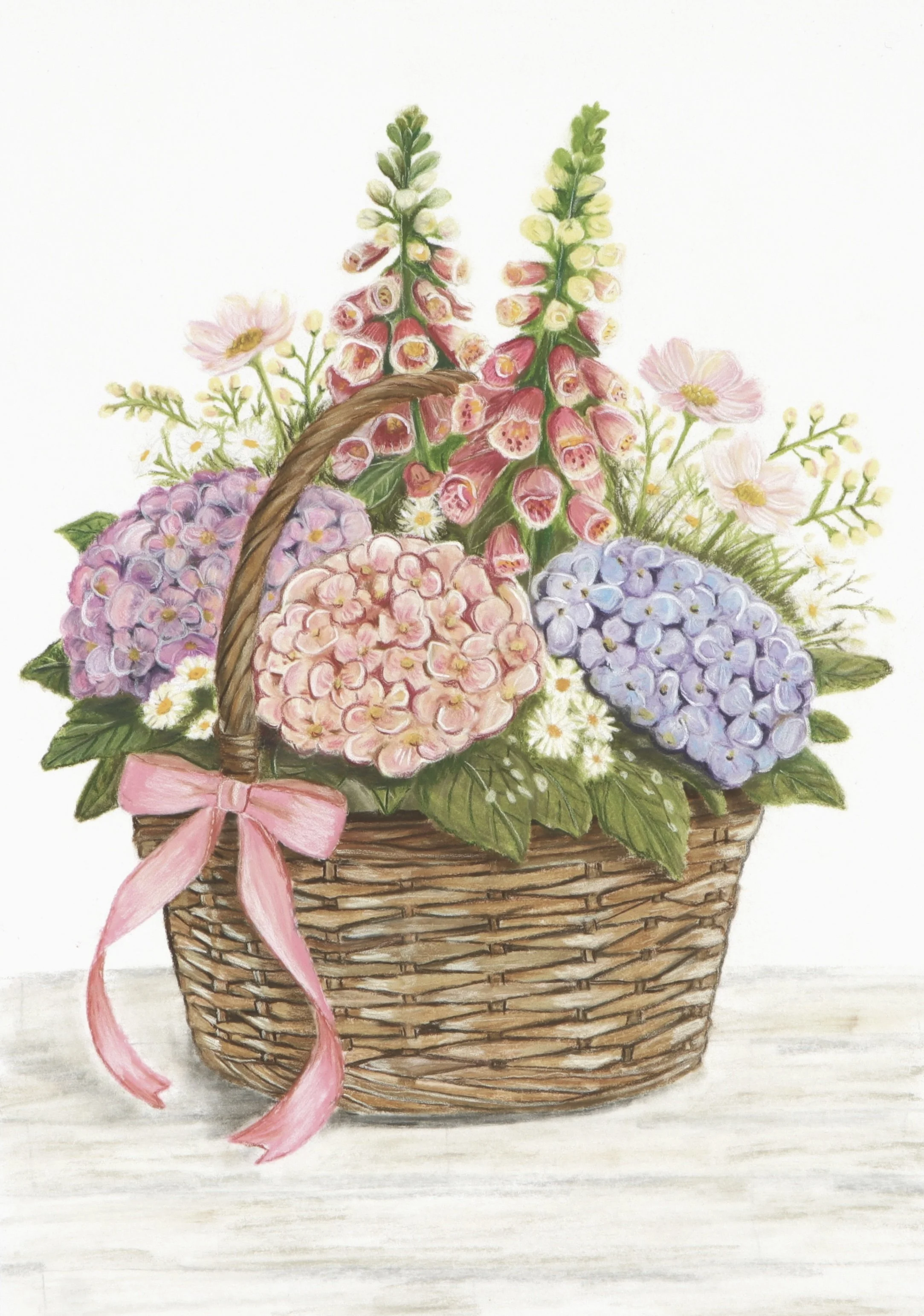 Basket full of flowers