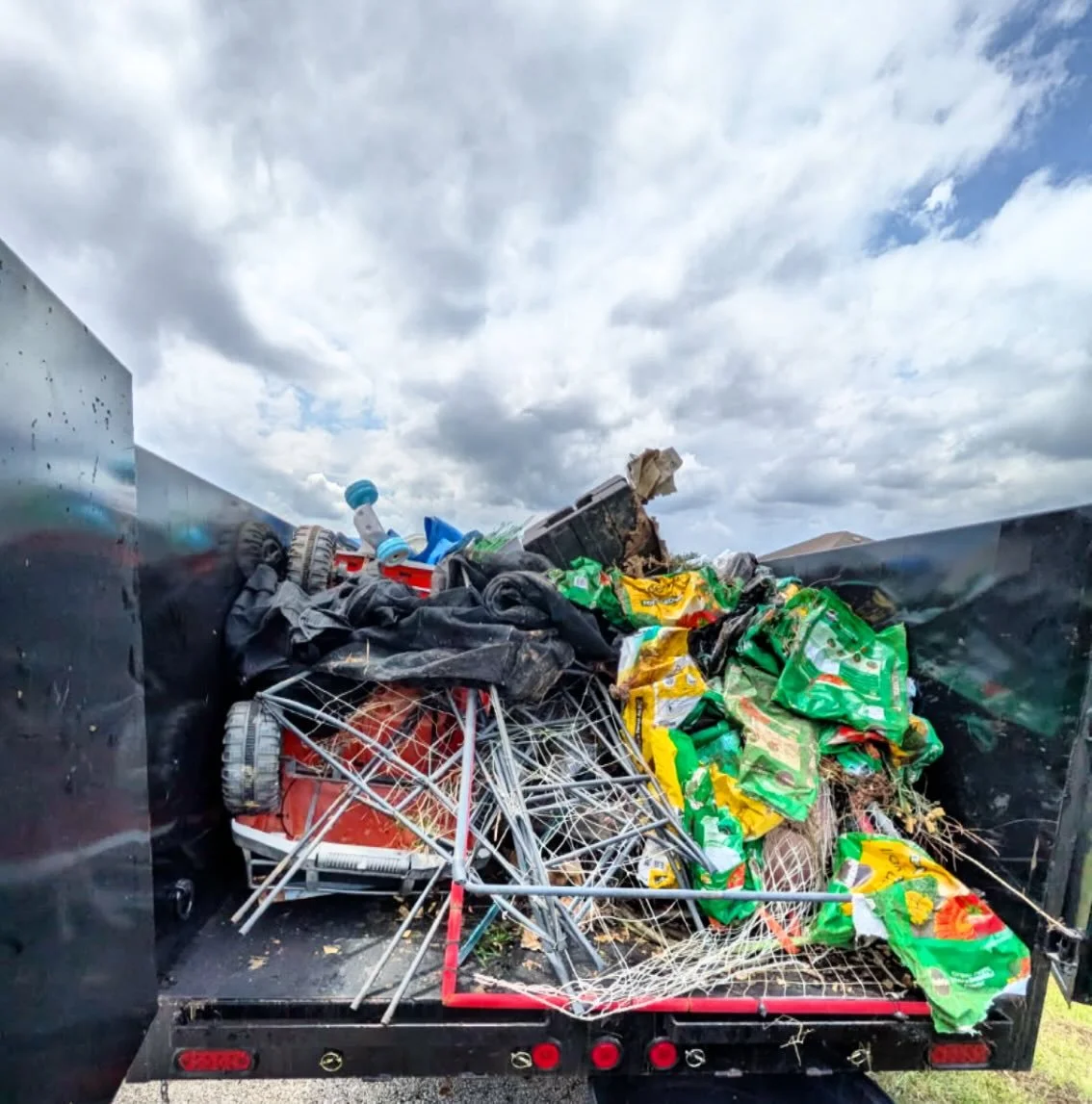 This is a little glimpse of what a busy week looks like! 🛠️ Another full load heading to the proper disposal site. It&rsquo;s dirty work, but someone&rsquo;s gotta do it&mdash;and we love it.#SmallBizLife #JunkHustle #CleanUpCrew HeavyLifti