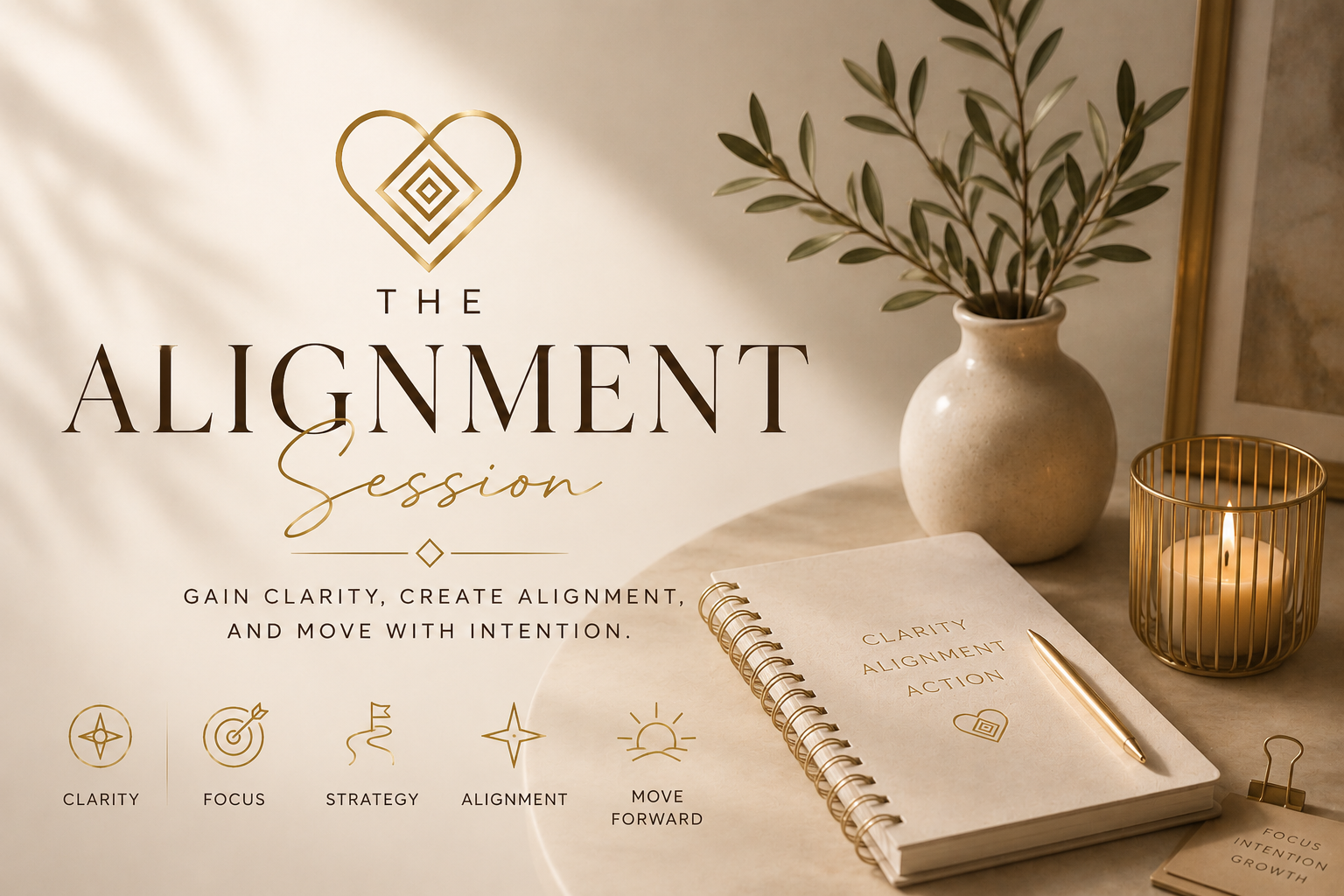 THE ALIGNMENT SESSION - A deeper strategy experience designed to help you reconnect with your vision and next steps.