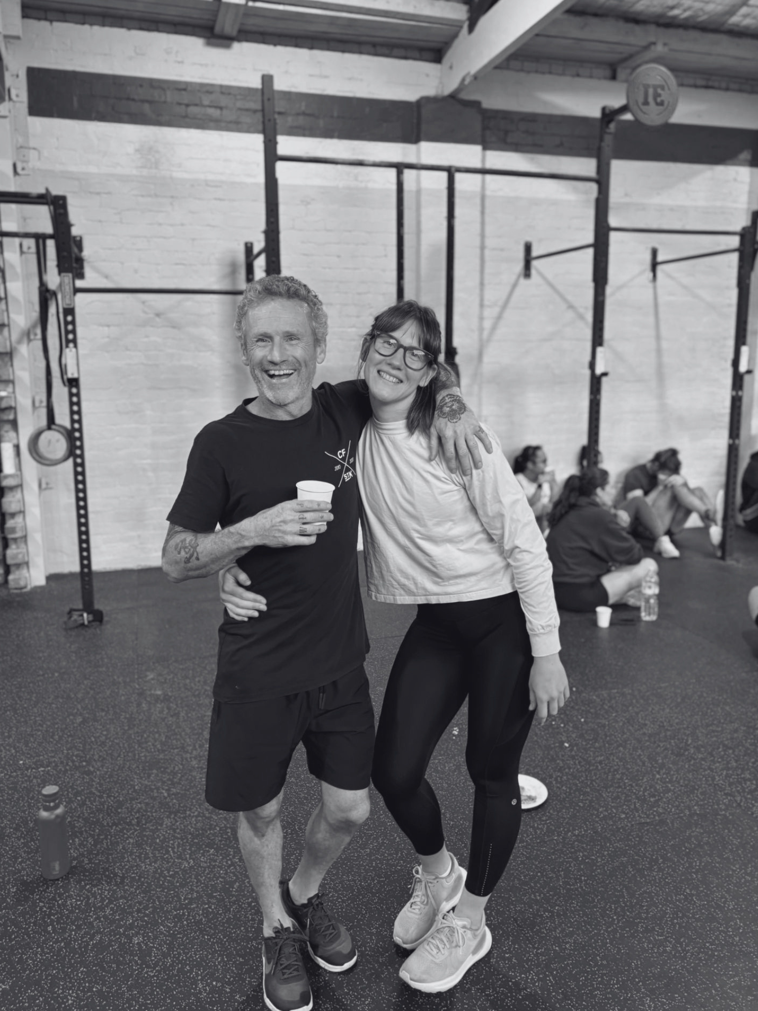 Lockie and Jenn owners of Stance training after they completed Murph